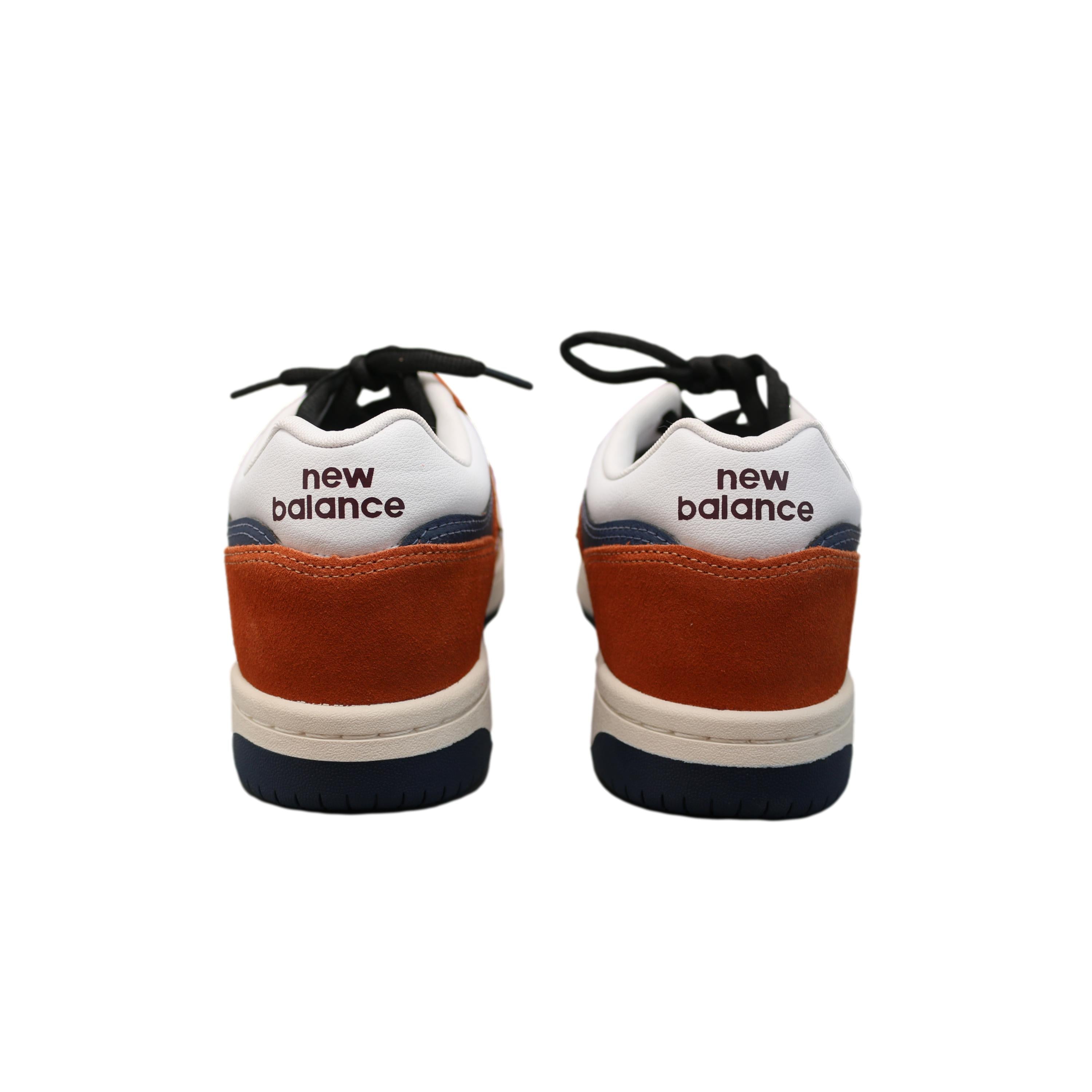 Tênis New Balance 480 Laranja Terracota e Azul - Tamanho 41 Brasil