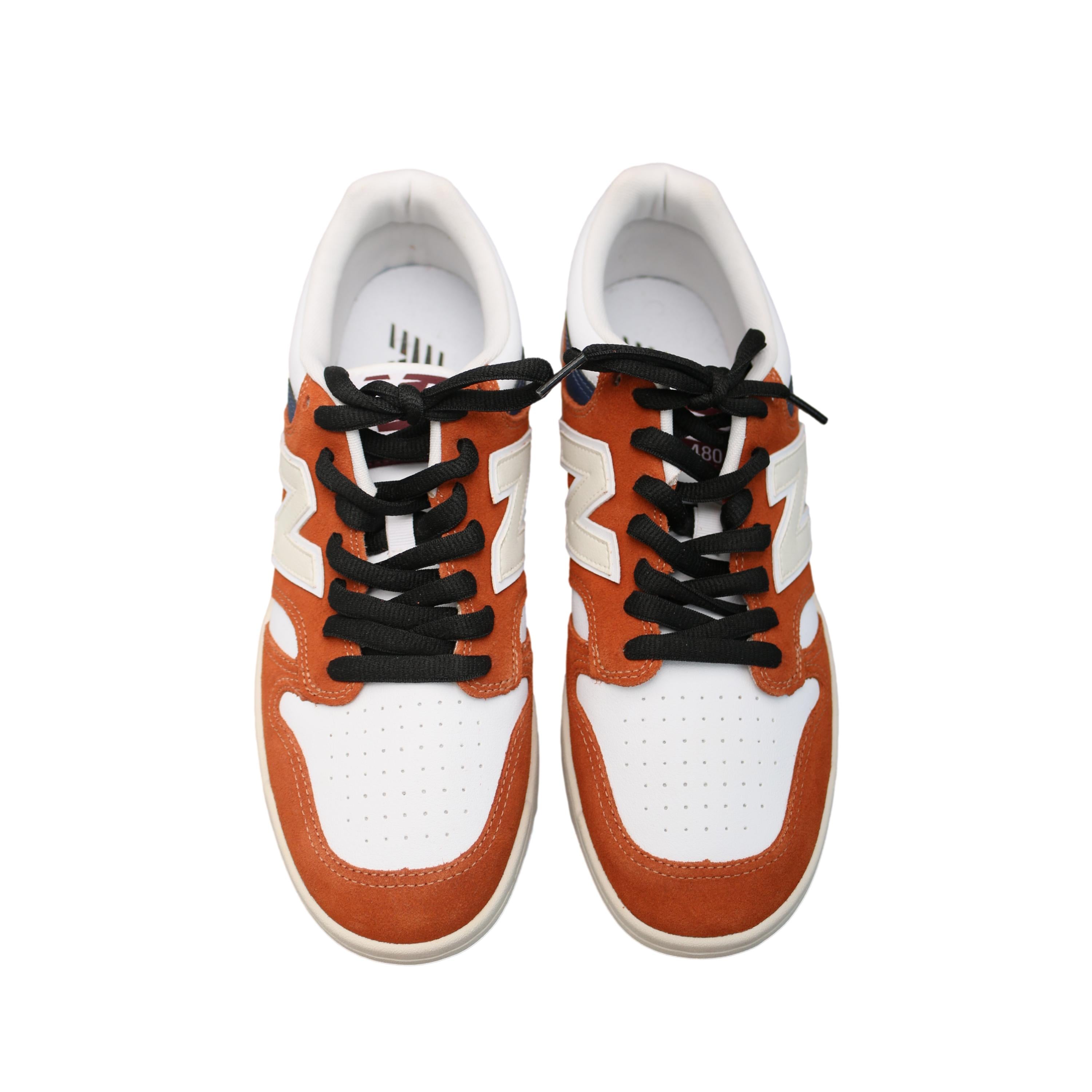 Tênis New Balance 480 Laranja Terracota e Azul - Tamanho 41 Brasil
