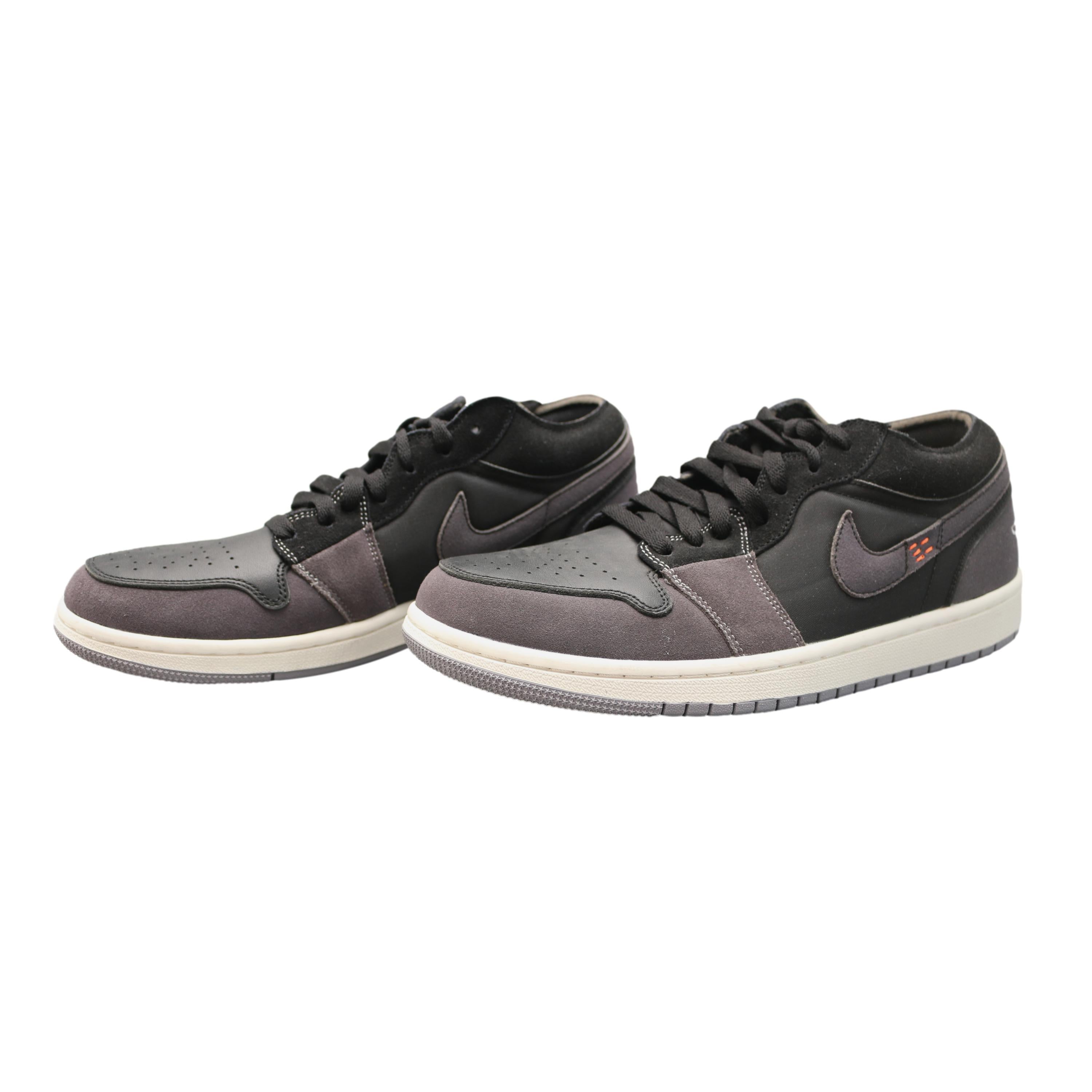 Tênis Nike Air Jordan 1 Low SE Craft Inside Out Preto e Cinza - Tamanho 9.5 US