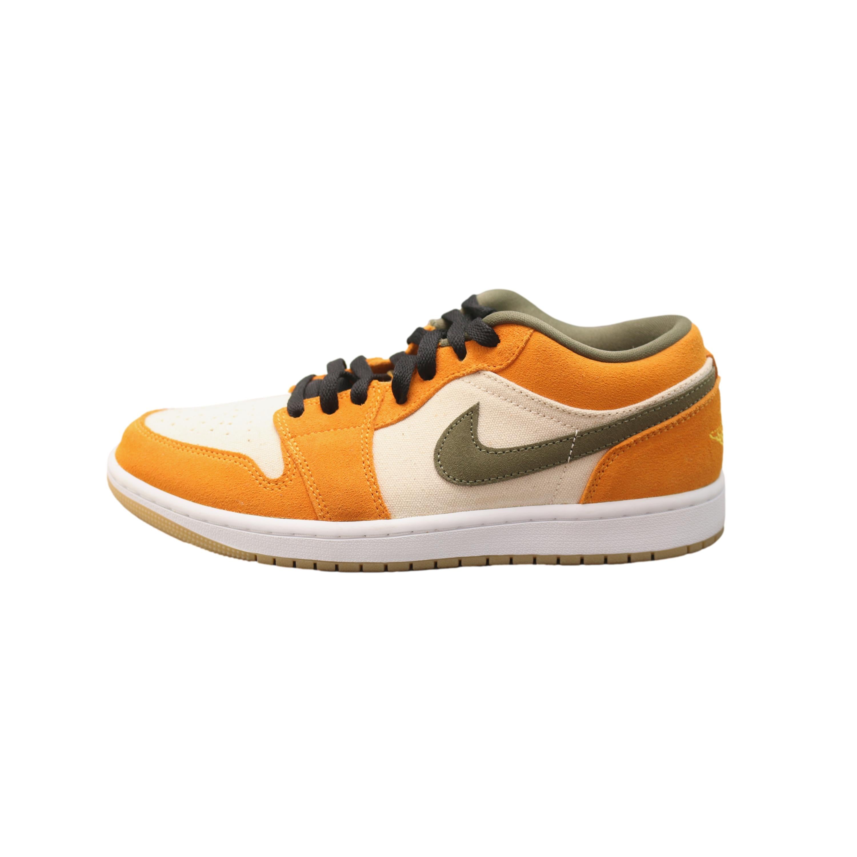 Tênis Nike Air Jordan 1 Low Vivid Laranja e Verde - Tamanho 8.5 US