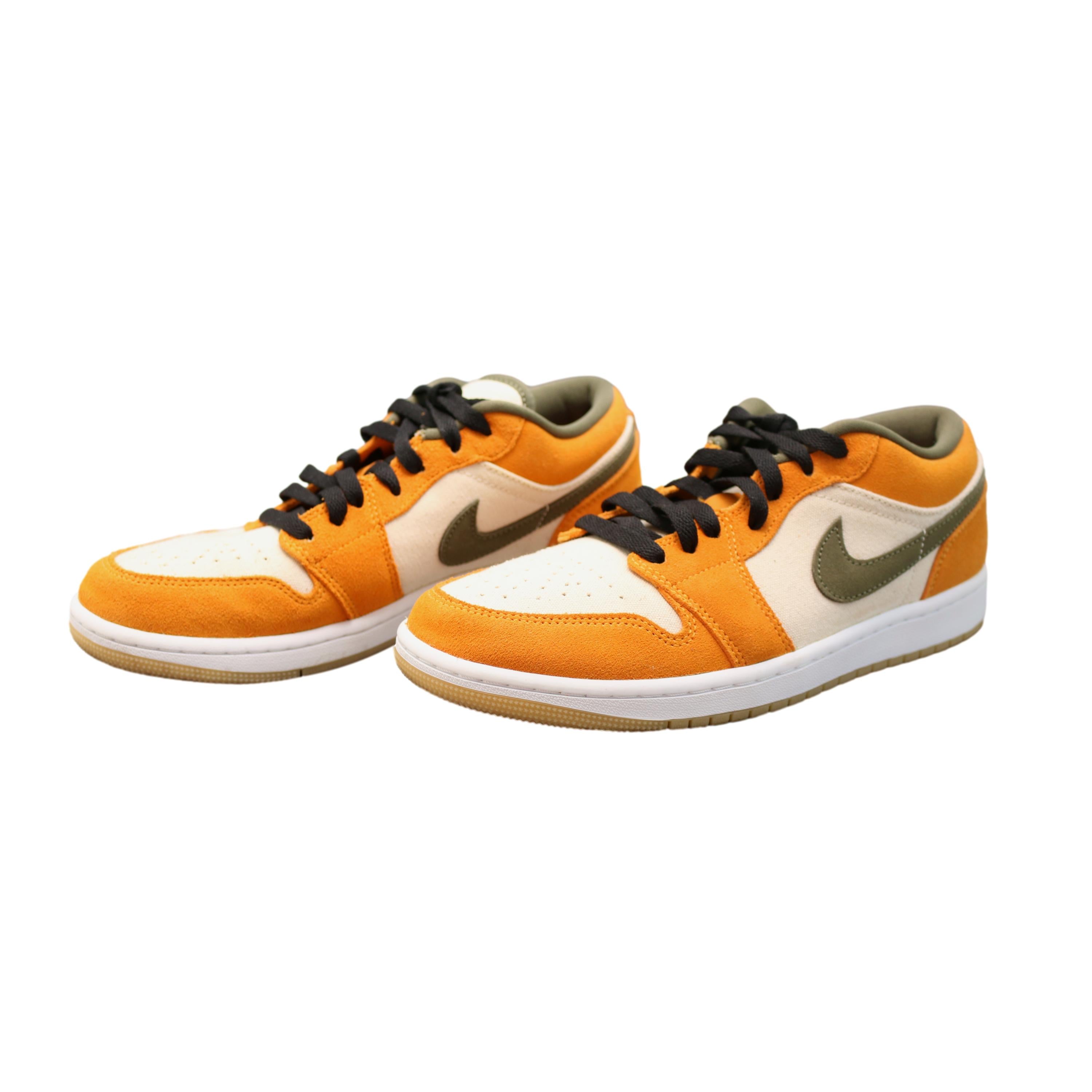 Tênis Nike Air Jordan 1 Low Vivid Laranja e Verde - Tamanho 8.5 US