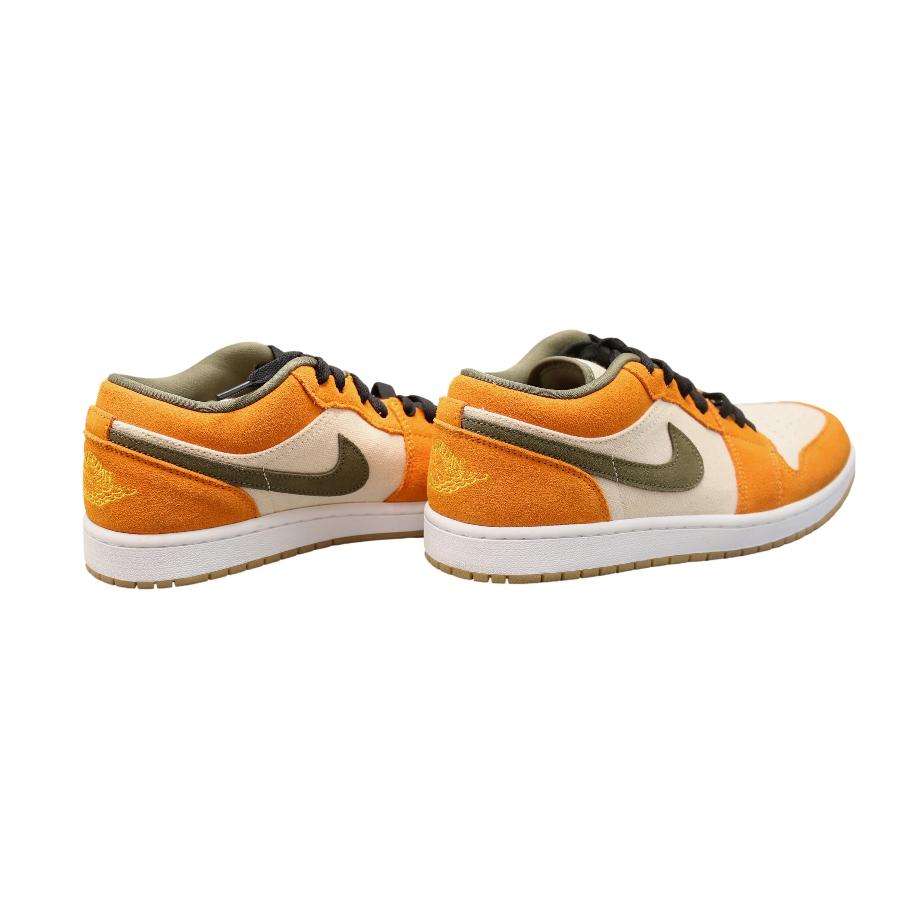 Tênis Nike Air Jordan 1 Low Vivid Laranja e Verde - Tamanho 8.5 US
