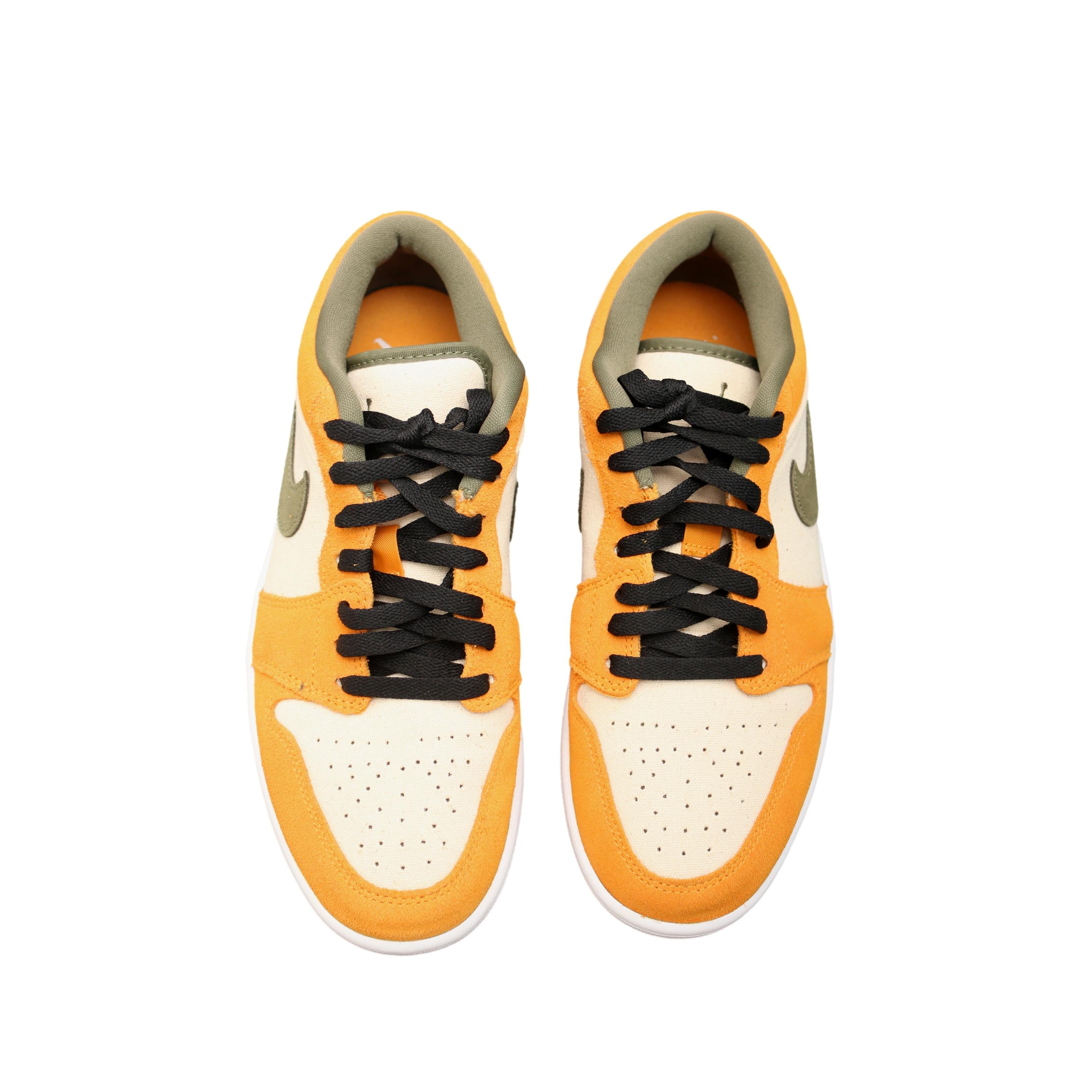 Tênis Nike Air Jordan 1 Low Vivid Laranja e Verde - Tamanho 8.5 US