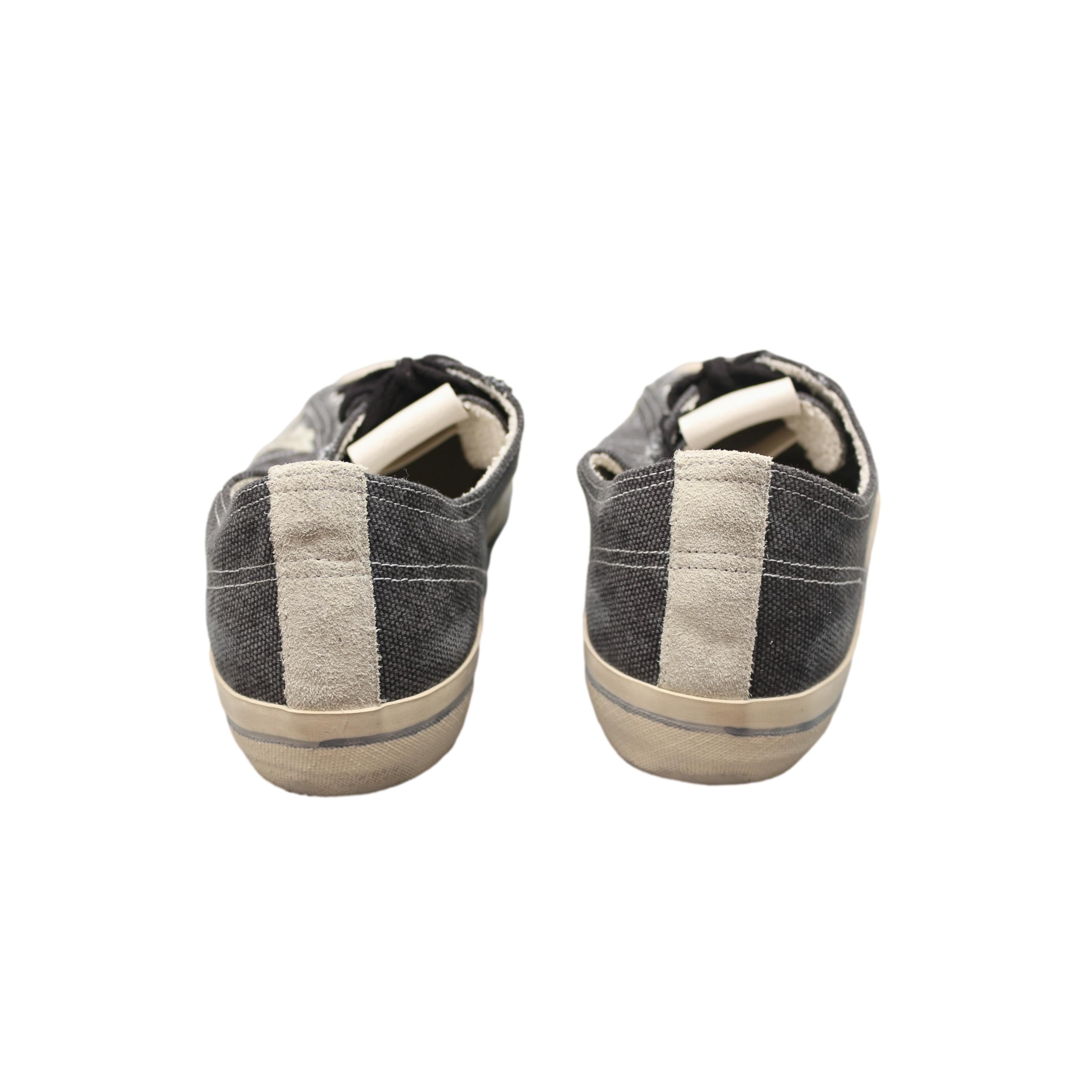 Tênis Masculino Golden Goose V-Star Canvas Cinza Grafite - Tamanho 42 Brasil