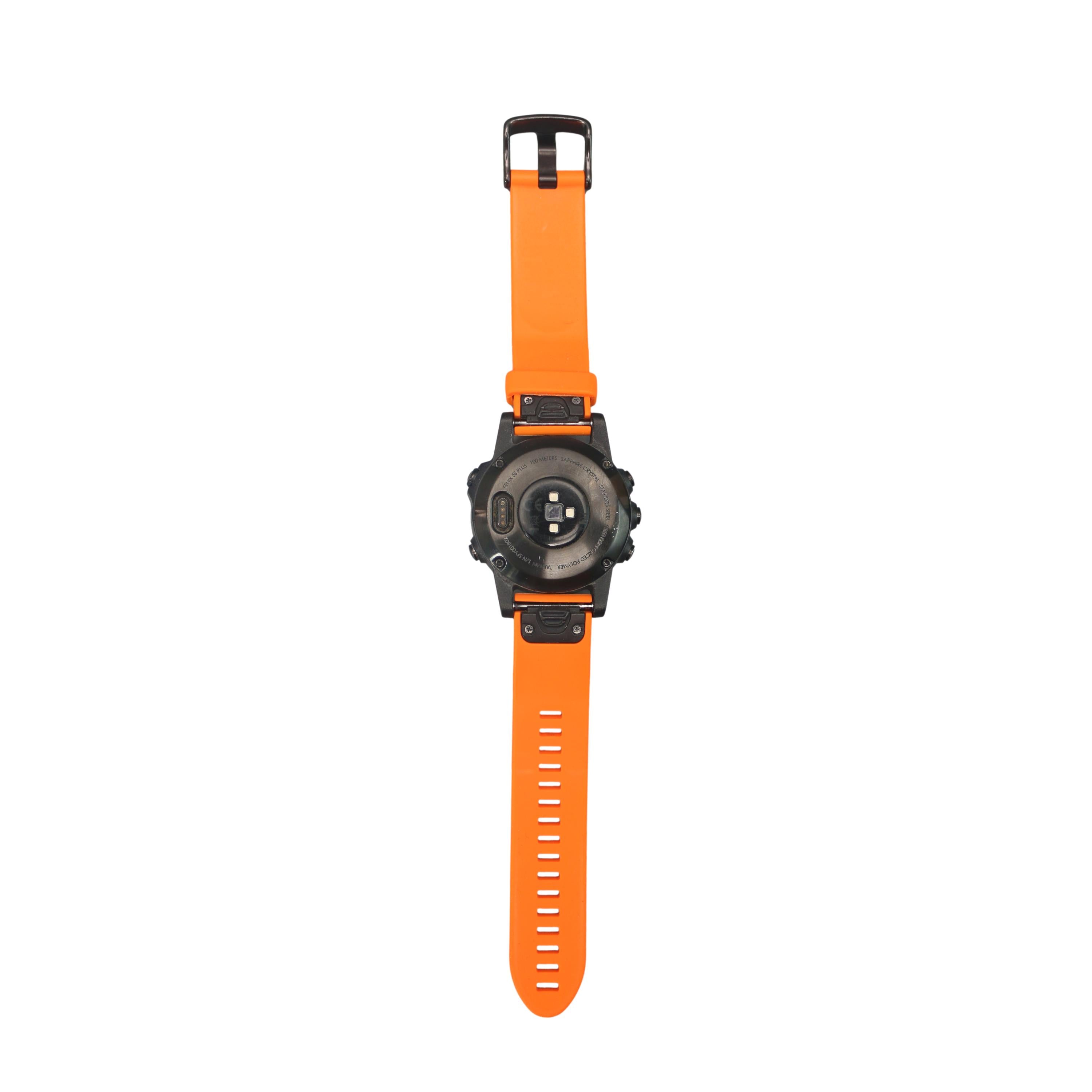 Relógio Unissex Ciclismo Garmin Fenix 5s Plus Preto e Laranja - Tamanho Único