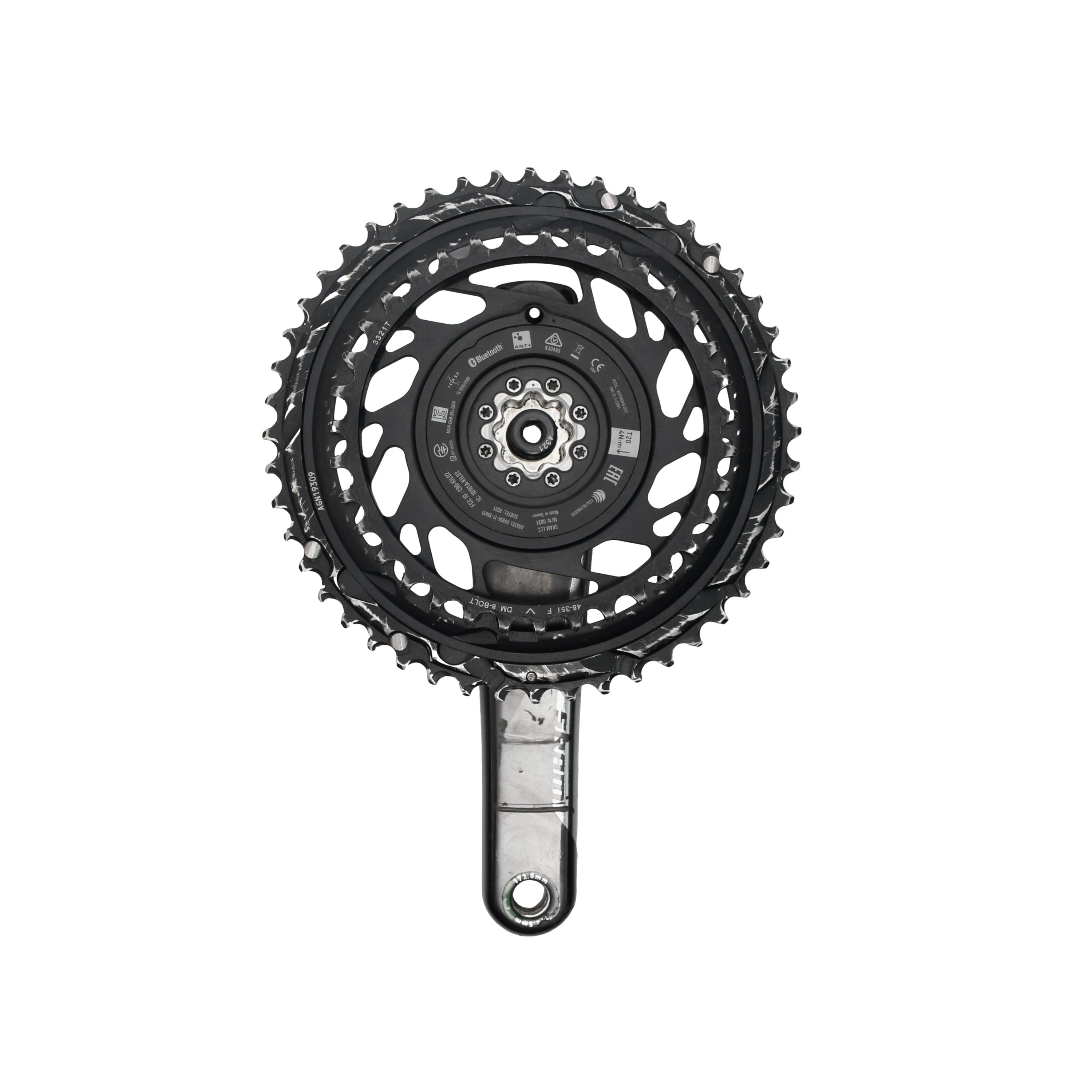 Pedivela Unissex Sram Red AXS Coroa Dupla Preto e Cinza - Tamanho 172.5 mm/48/35T