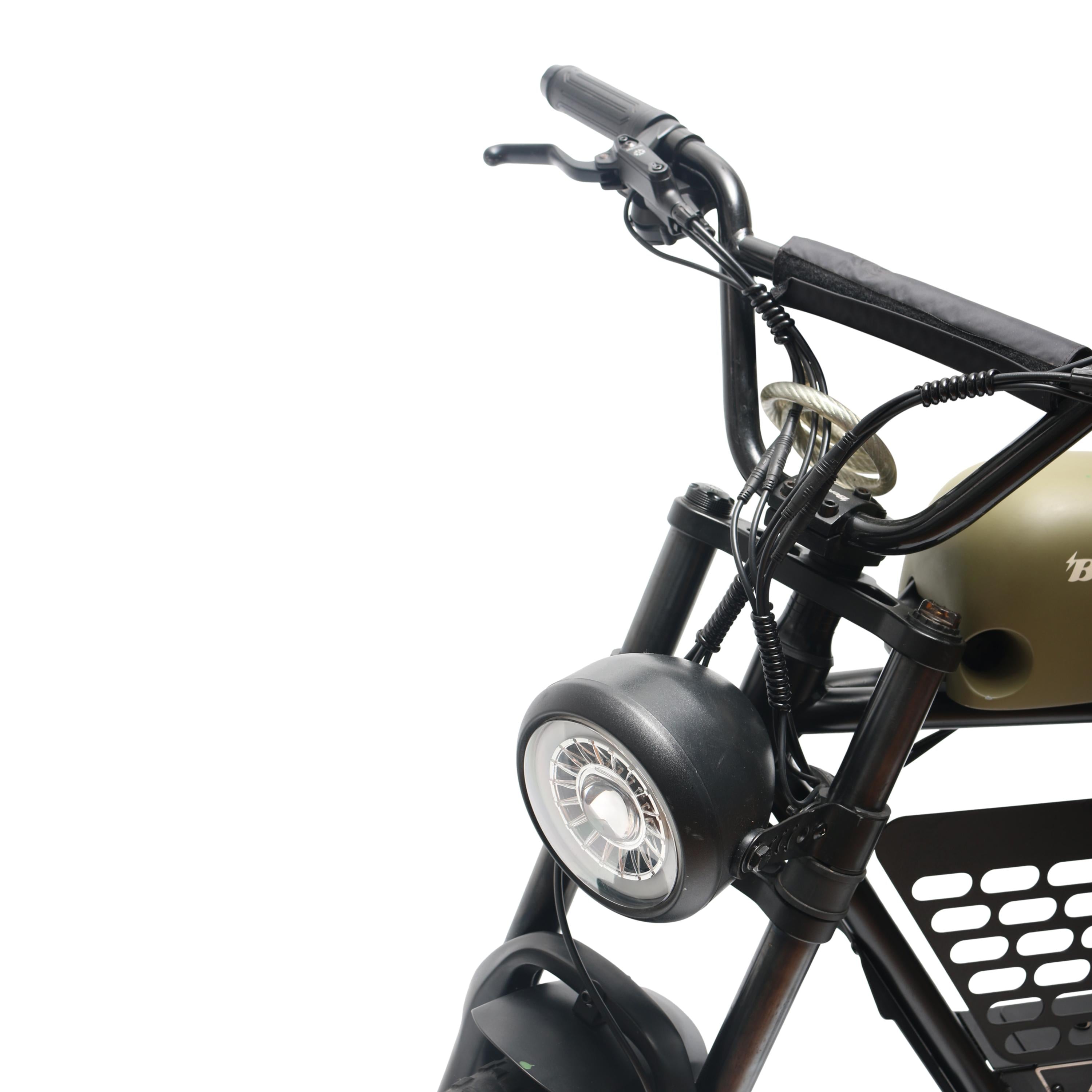 Bike Elétrica Bendita Elettrica DB5 Preta, Verde e Marrom