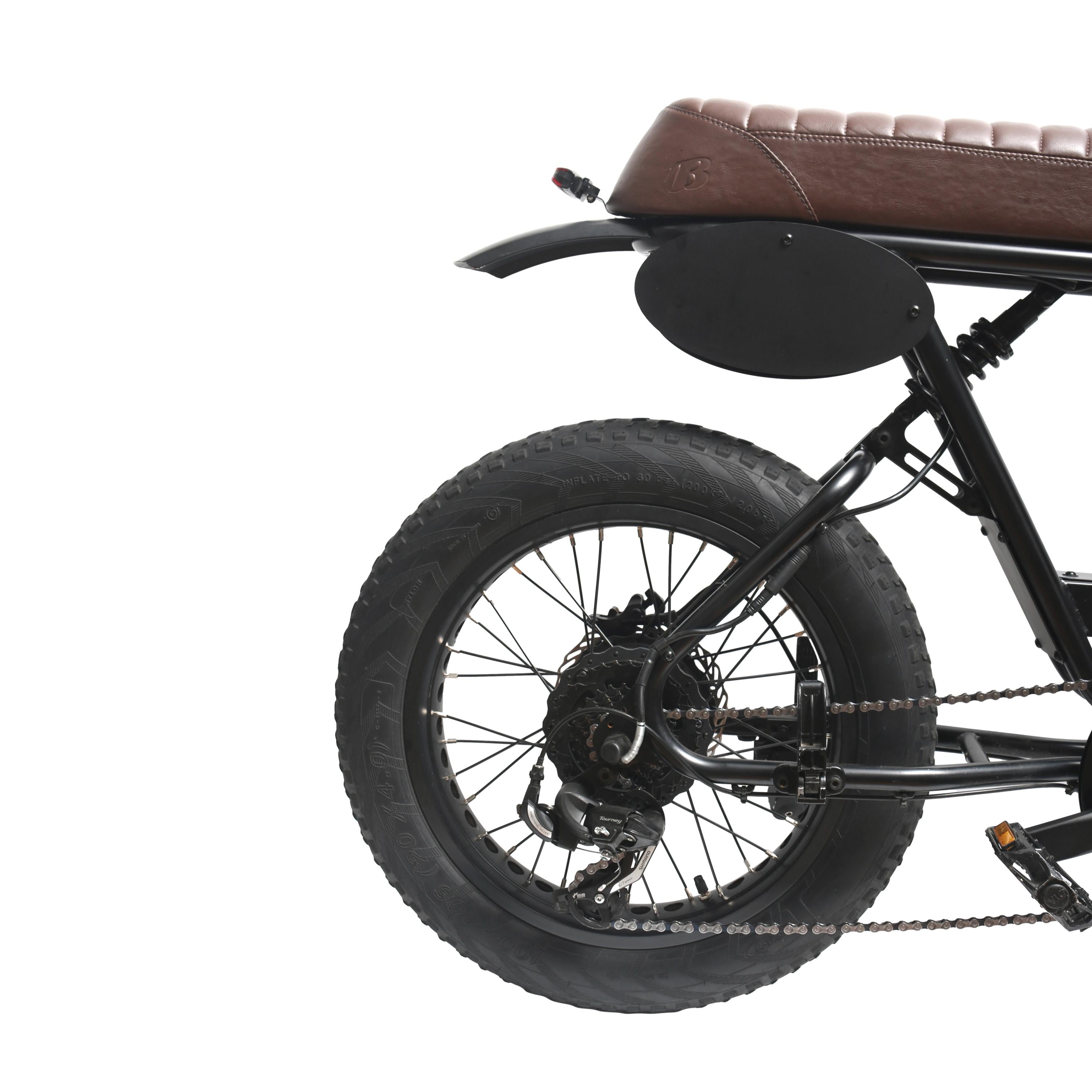 Bike Elétrica Bendita Elettrica DB5 Preta, Verde e Marrom