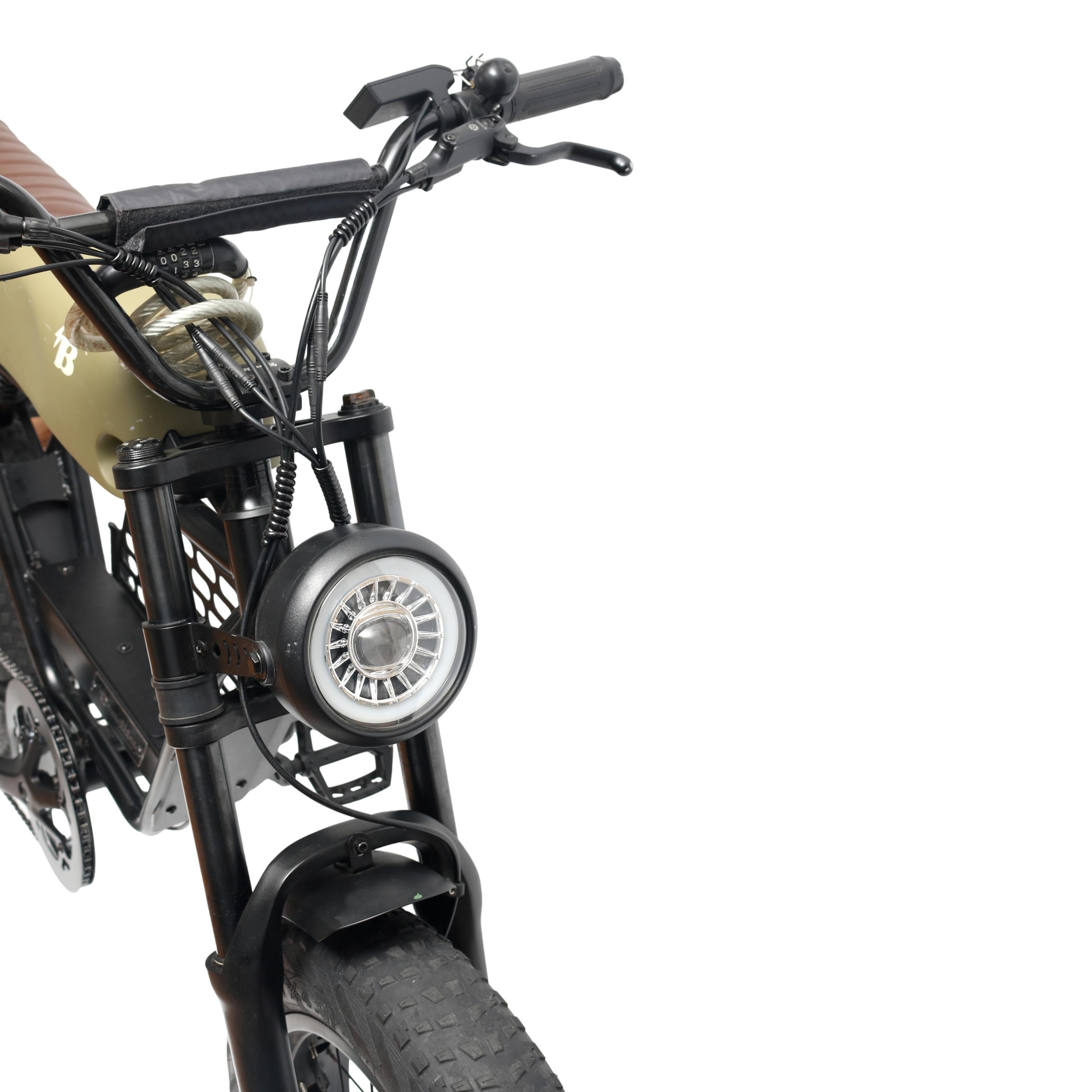 Bike Elétrica Bendita Elettrica DB5 Preta, Verde e Marrom