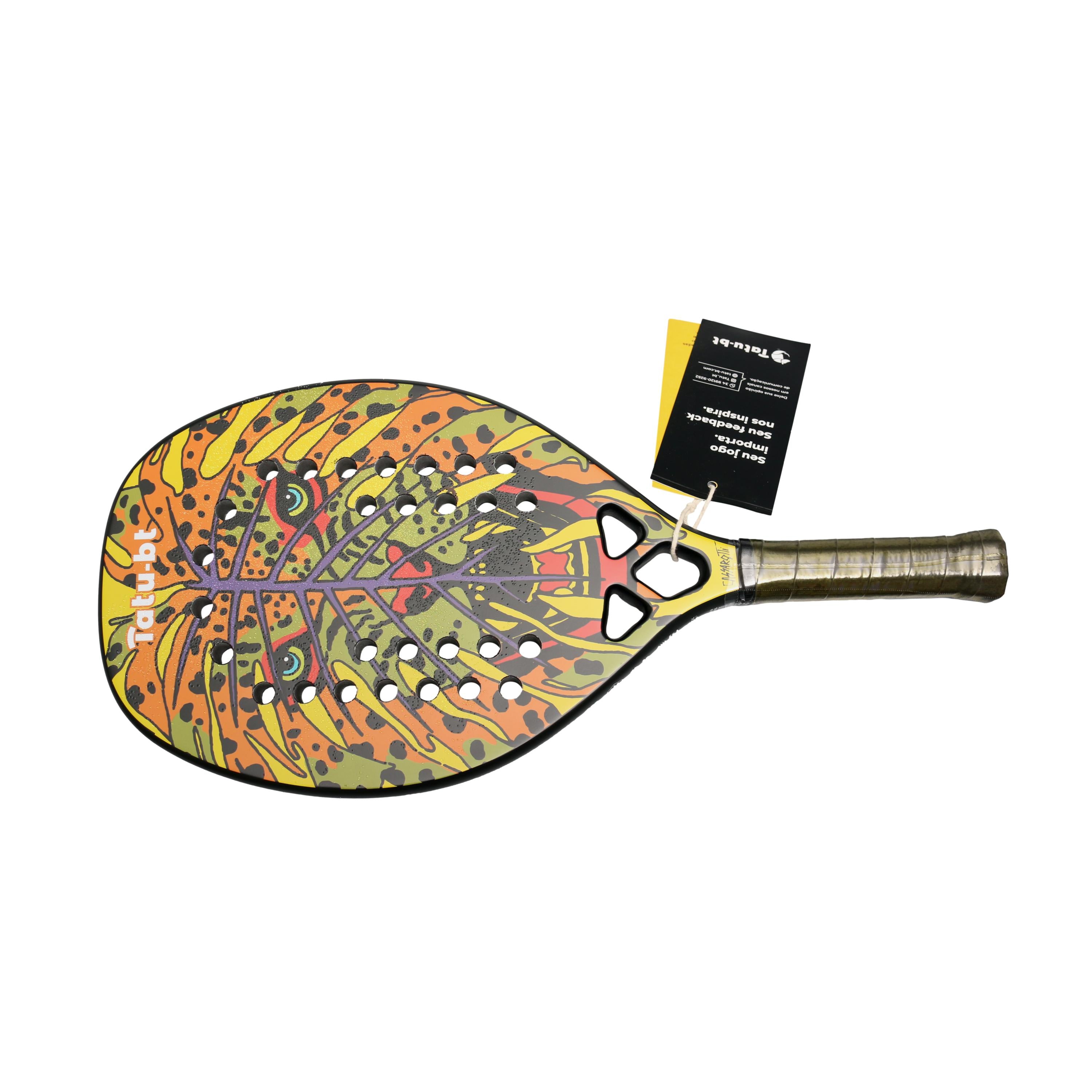 Raquete Beach Tennis Tatu-bt Onça Kevlar Com Capa - Tamanho 500mm X 22mm