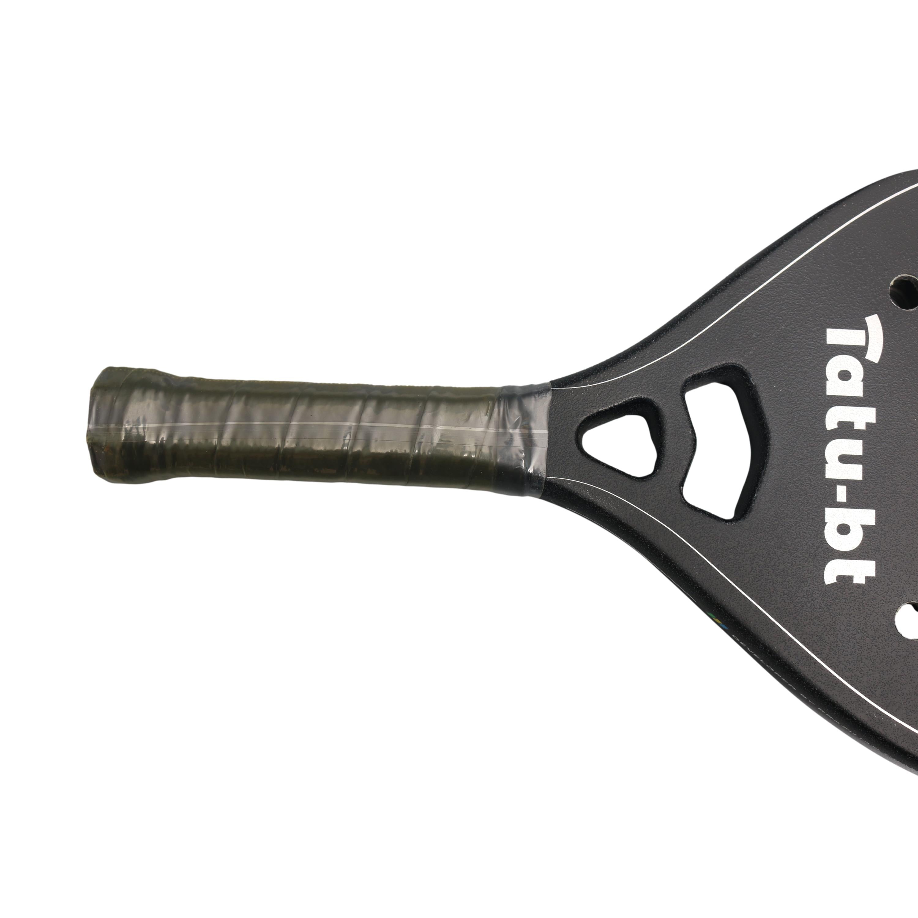 Raquete Beach Tennis Tatu-bt Kevlar All Black Limited Edition Com Capa - Tamanho 500mm X 22mm