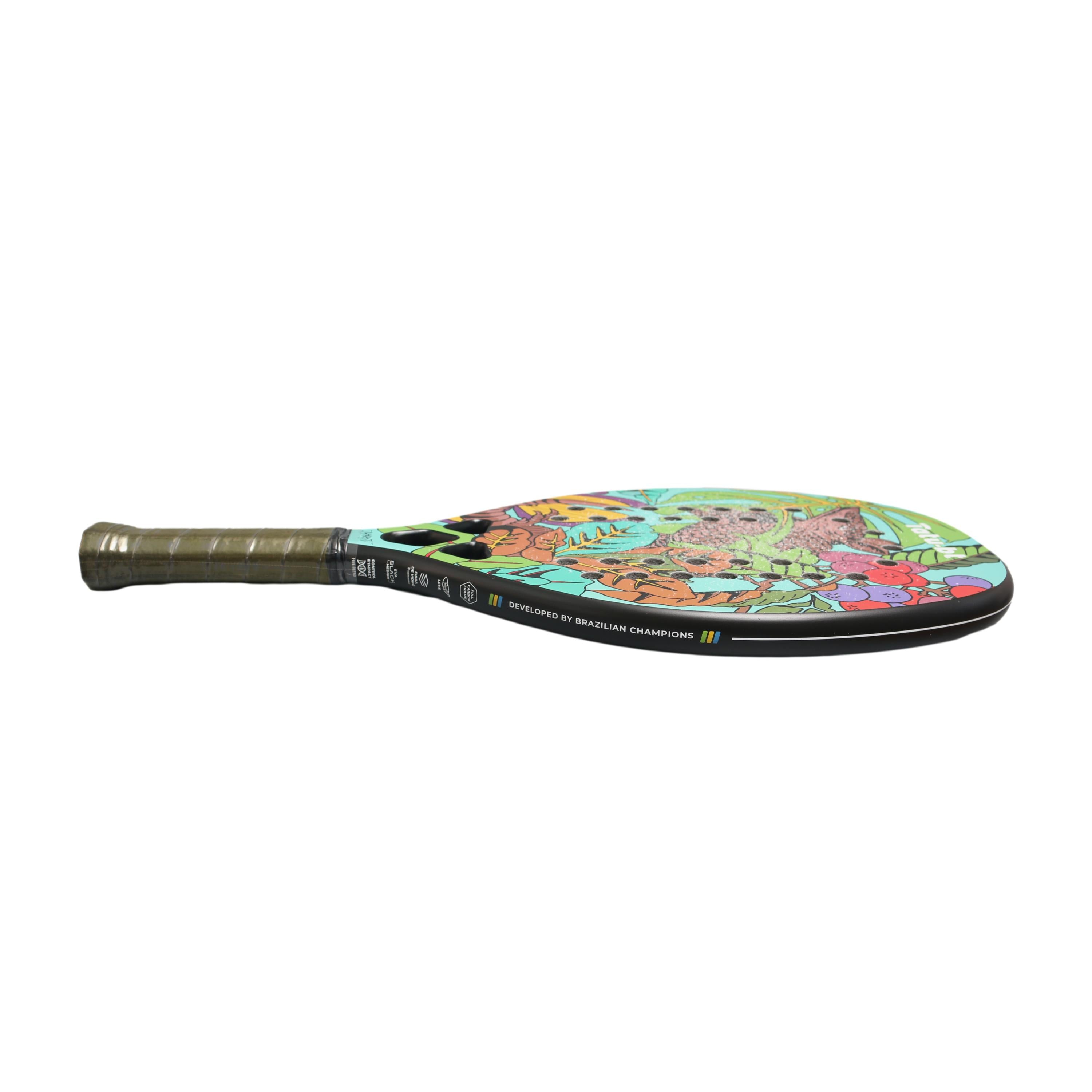 Raquete Unissex Beach Tennis Tatu Arte Com Capa - Tamanho 500mm X 22mm