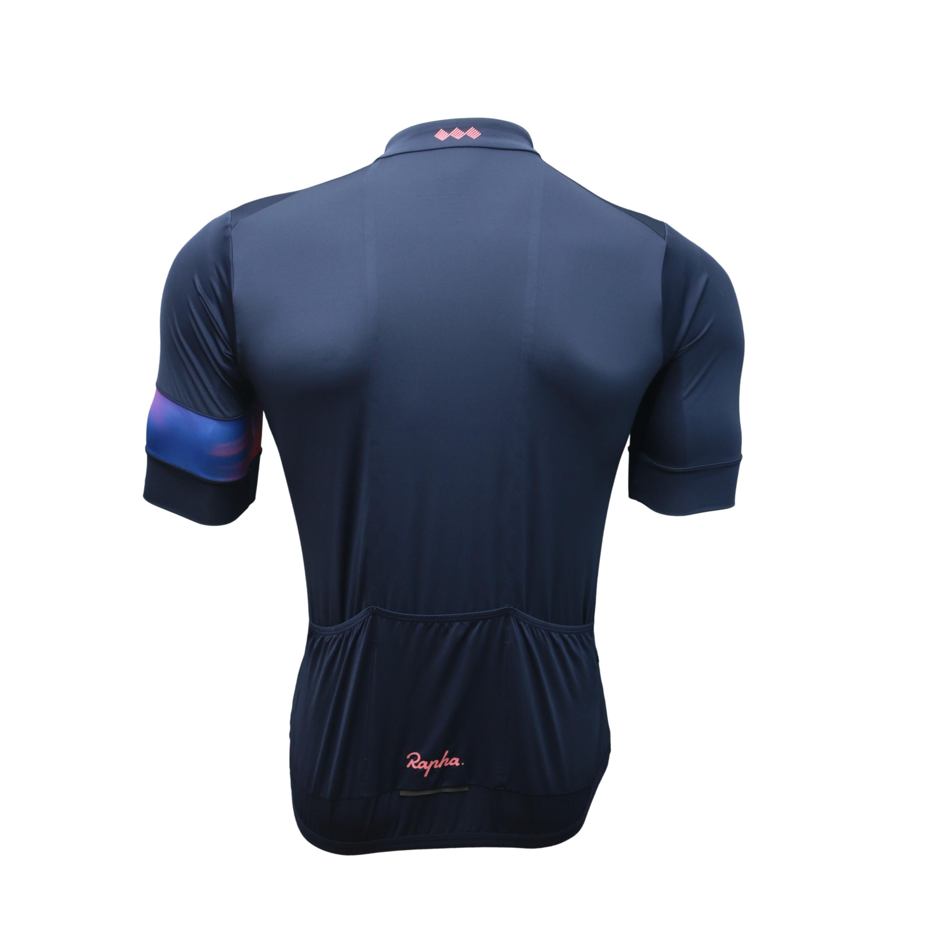 Jersey Masculino Ciclismo Rapha EF Pro Team Training Azul Marinho e Rosa - Tamanho M