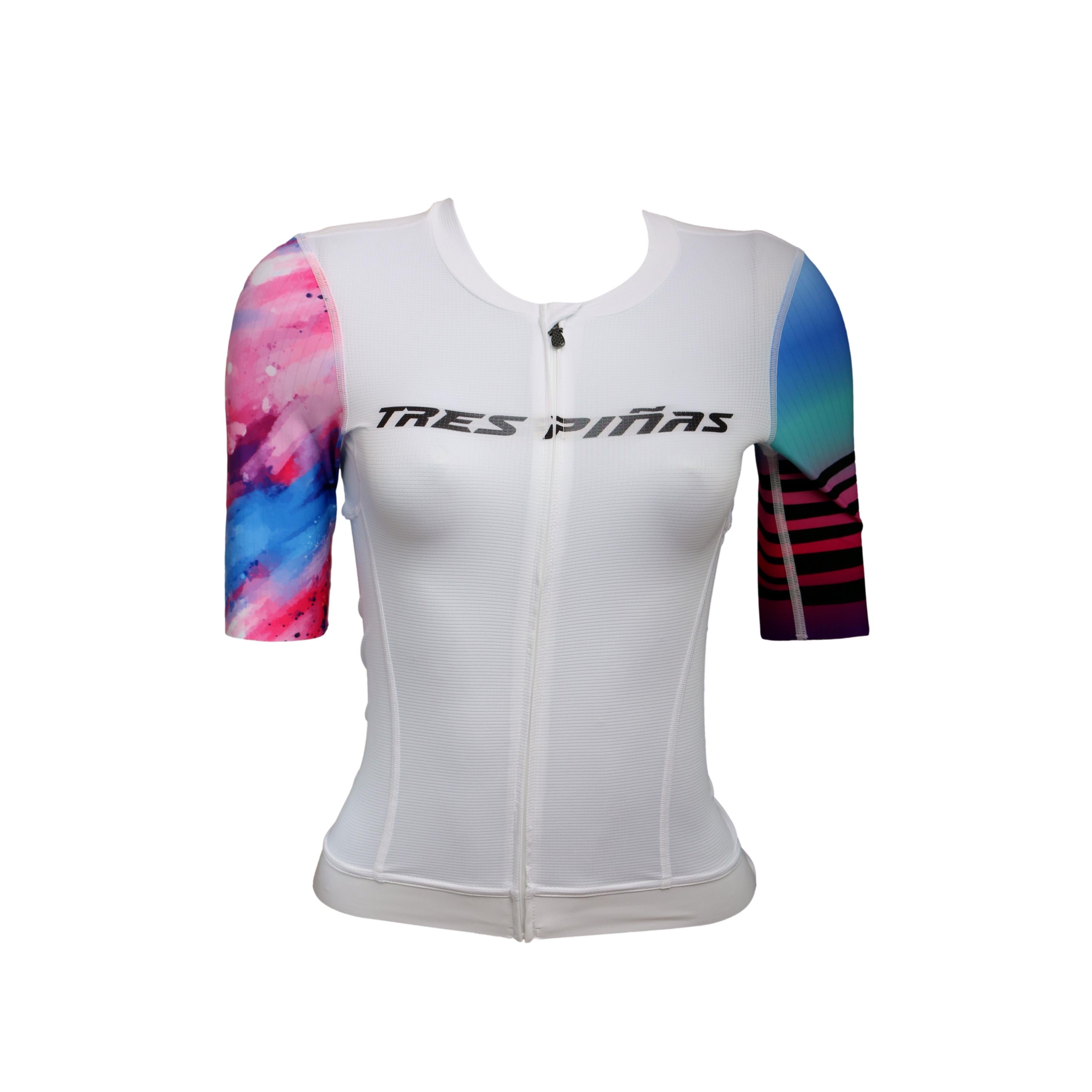 Jersey Feminina Tres Piñas Tri Shorts Branca - Tamanho S