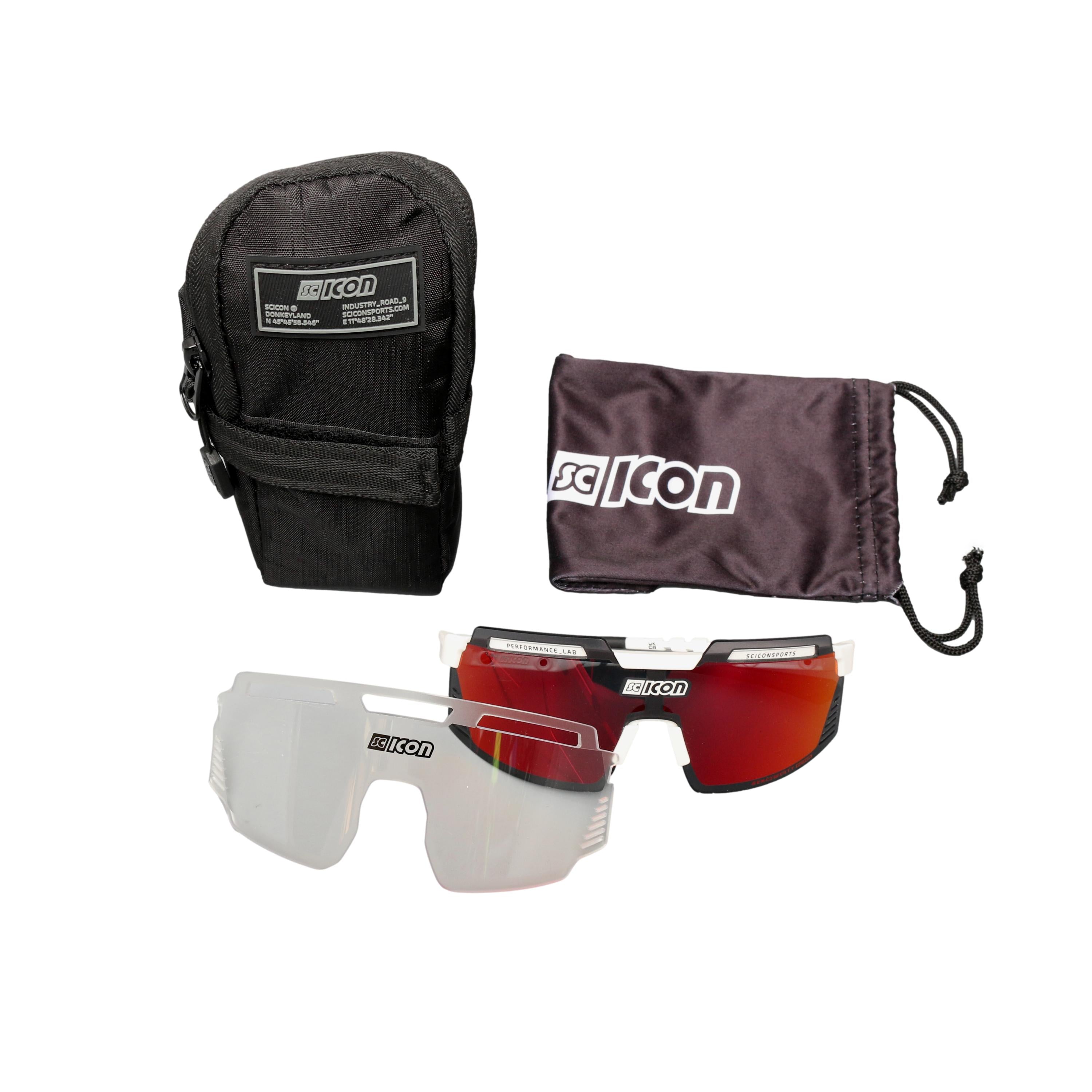 Óculos Unissex Scicon Aerowatt White Glosss Branco / Lente Avermelhada - Tamanho Único