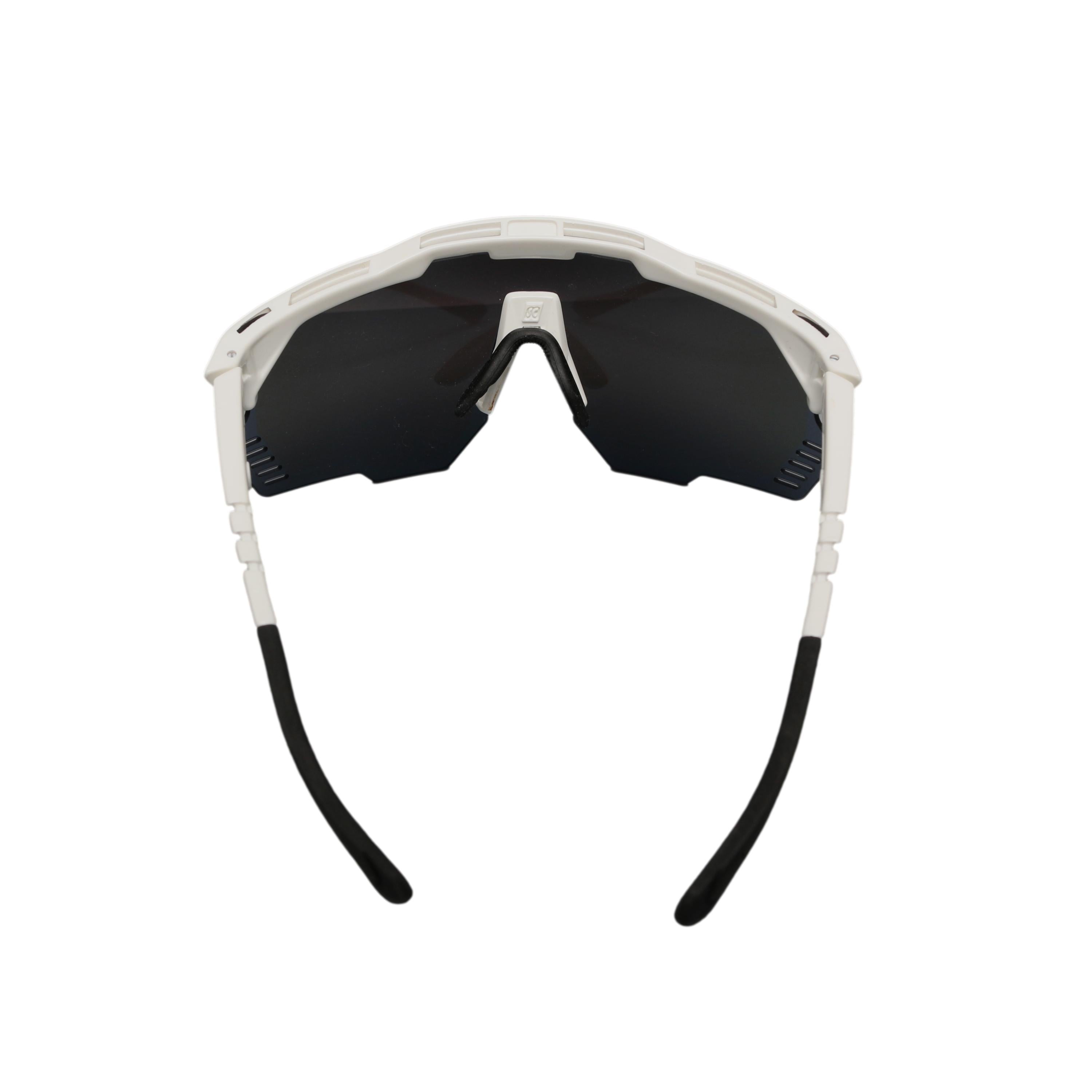 Óculos Unissex Ciclismo Scicon Aeroshade Kunken Branco/ Lente Azul - Tamanho Único
