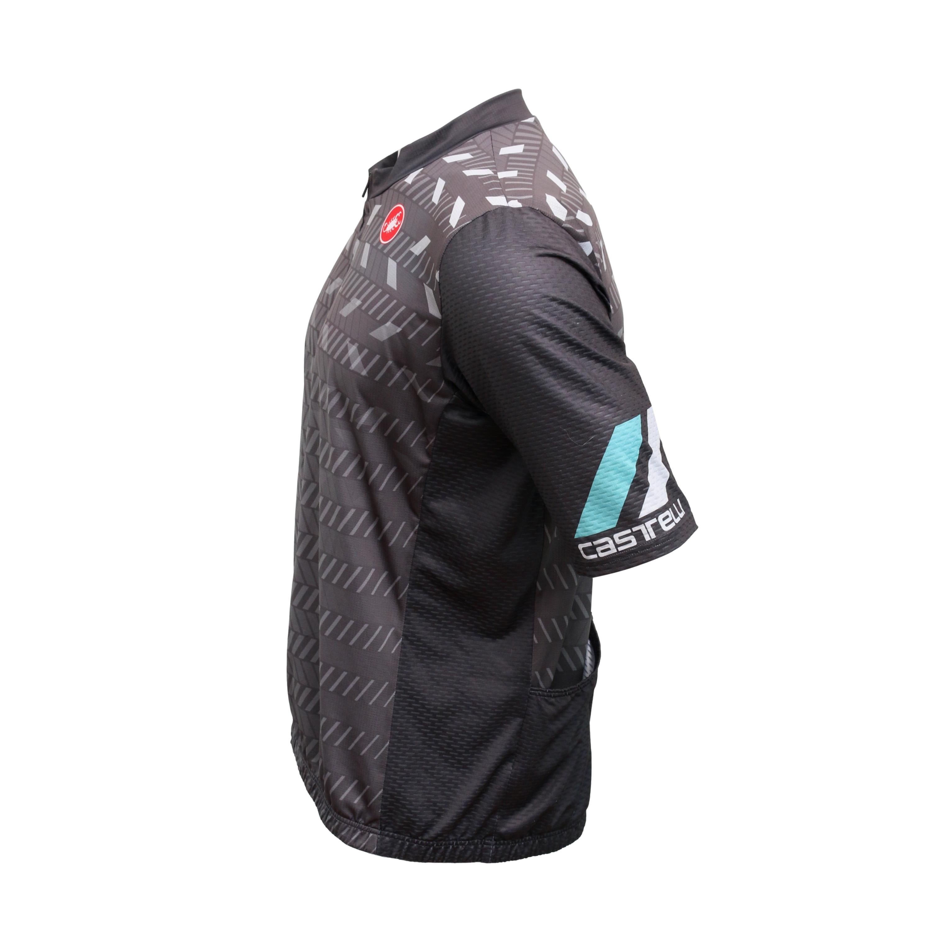 Jersey Masculina Ciclismo Castelli Cinza com barras - Tamanho 3XL