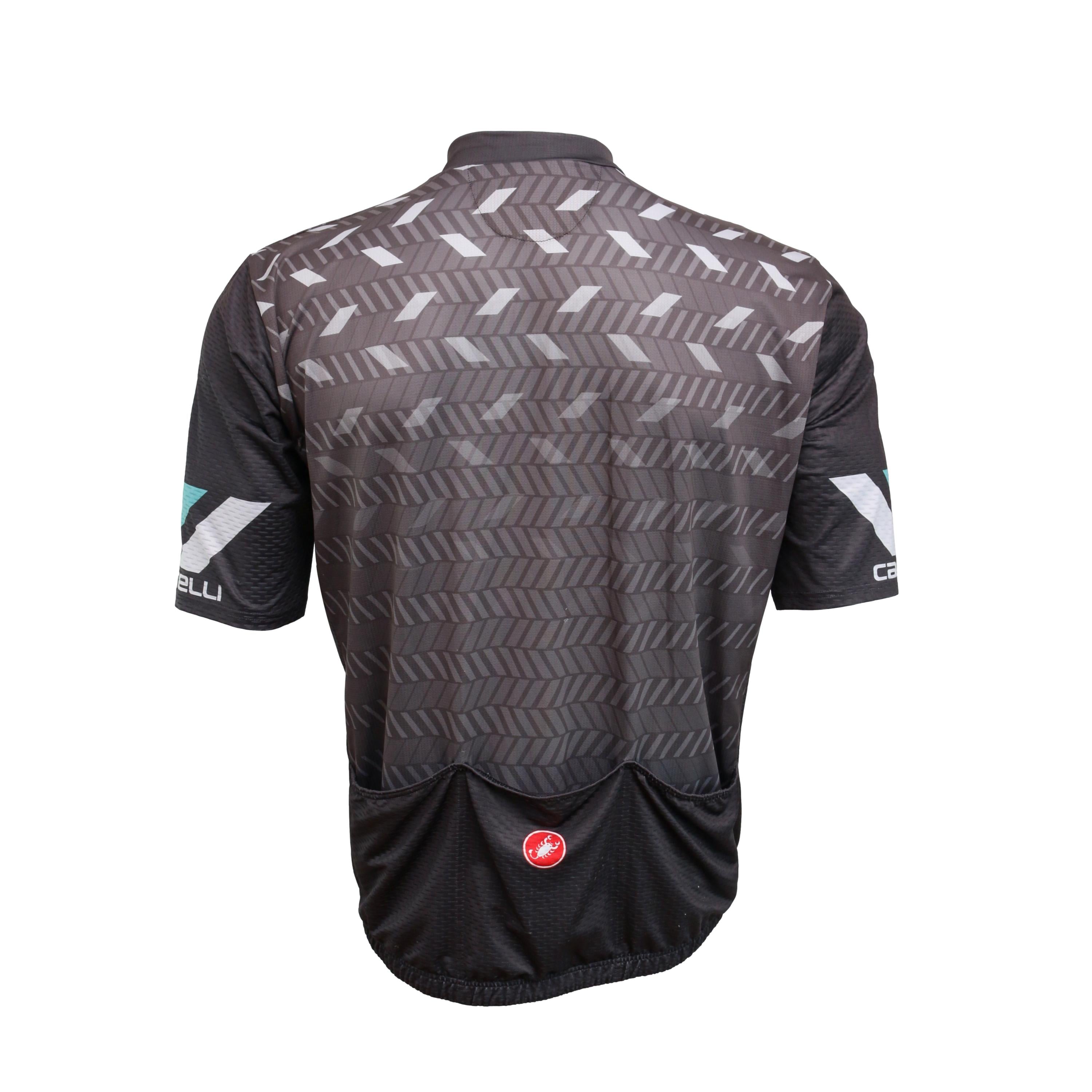 Jersey Masculina Ciclismo Castelli Cinza com barras - Tamanho 3XL