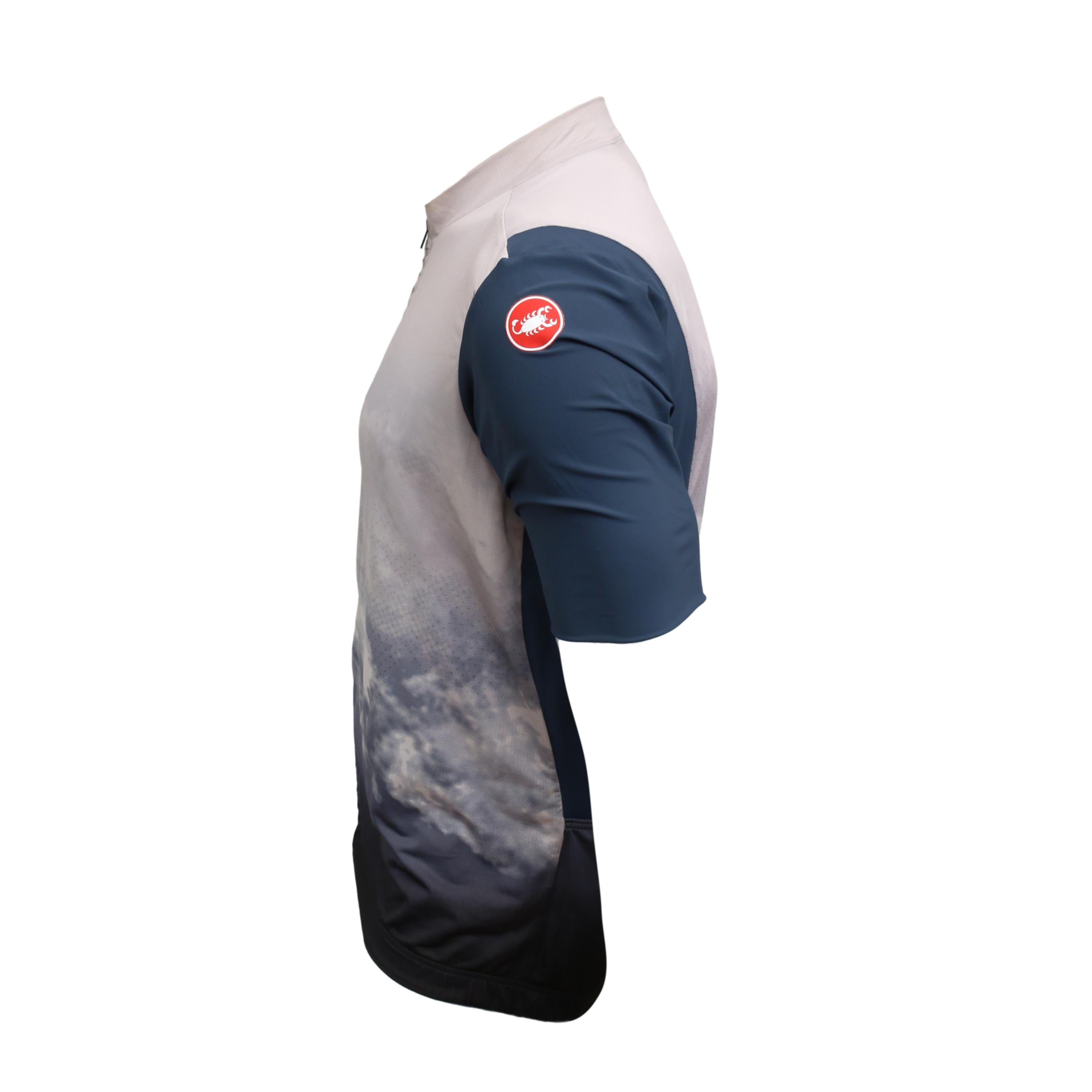 Jersey Masculina Ciclismo Castelli Cinza e Azul - Tamanho 2XL