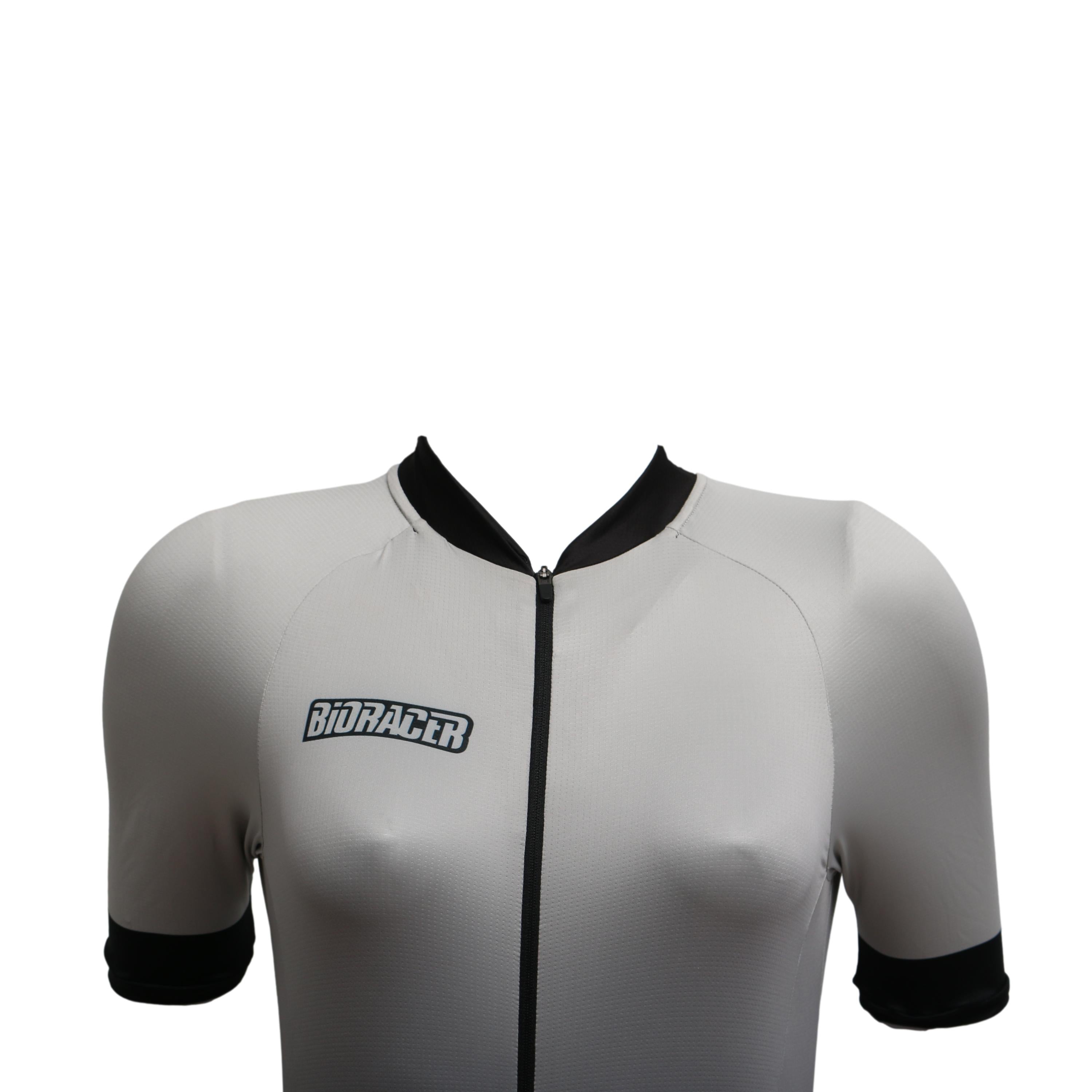 Jersey Feminina Bioracer Sprinter Metalix Cinza - Tamanho M