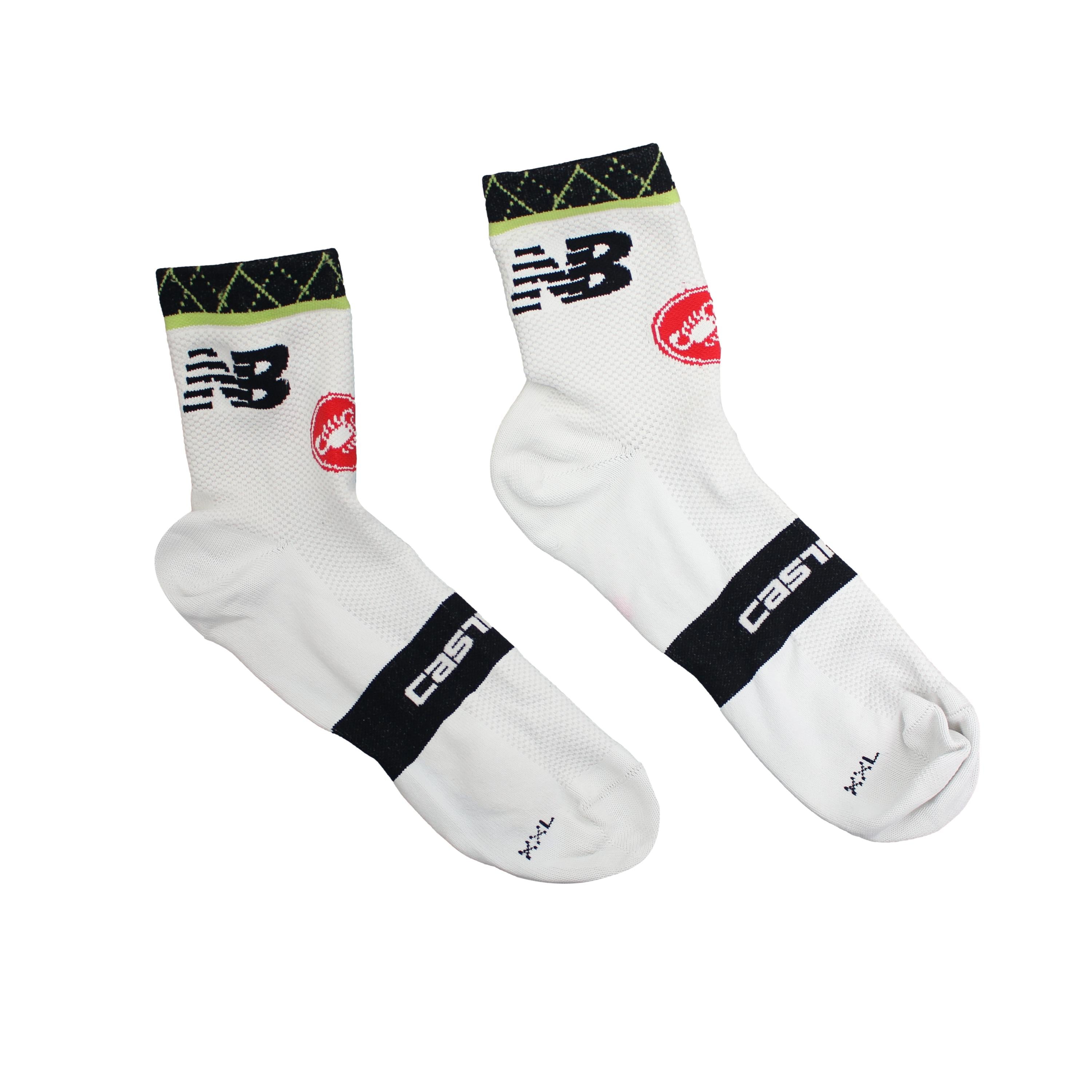 Meia Masculina Castelli x New Balance Branca E Preta - Tamanho XXL
