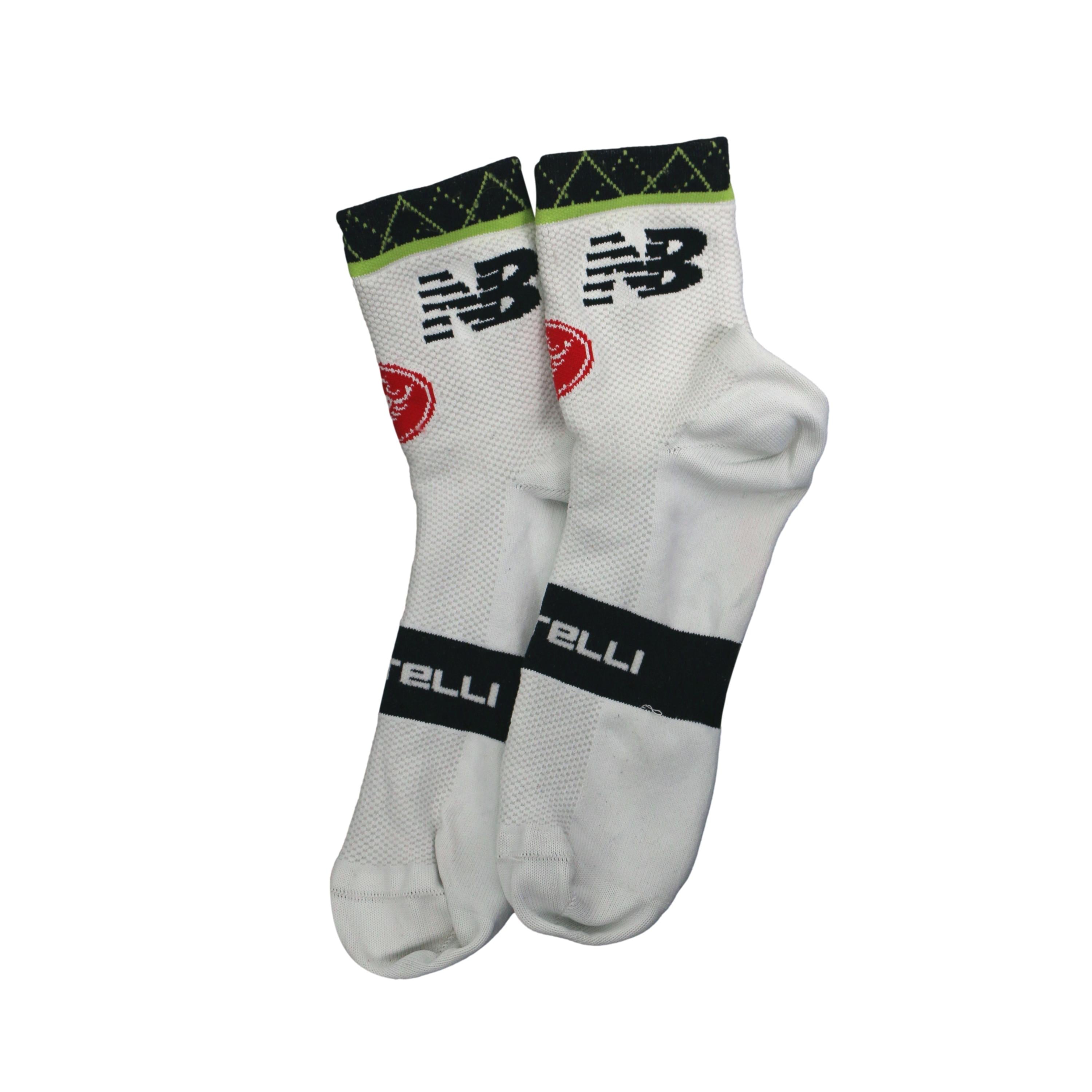 Meia Masculina Castelli x New Balance Branca E Preta - Tamanho XXL