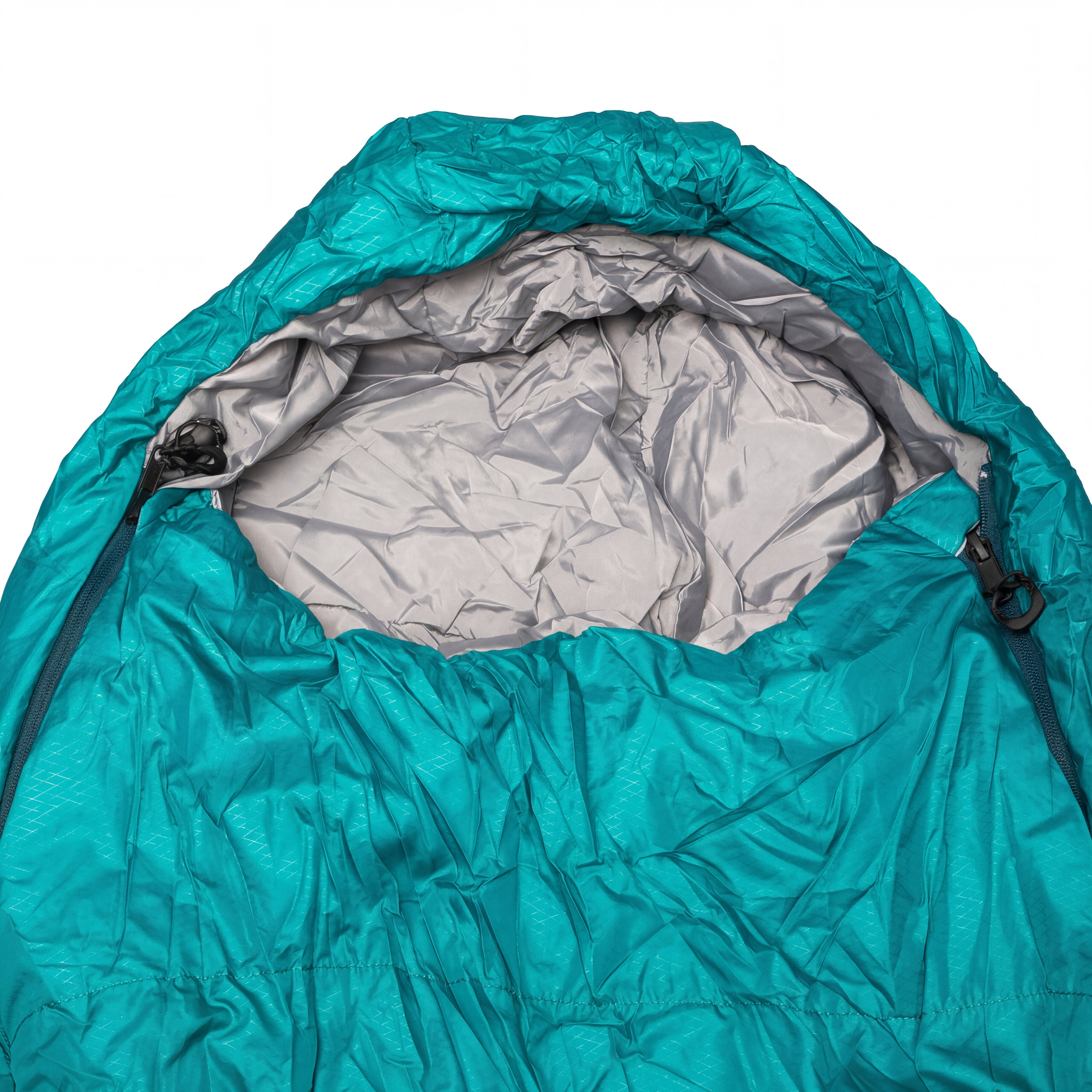 Saco De Dormir Trekking Forclaz MT 500 Verde Água / Cinza