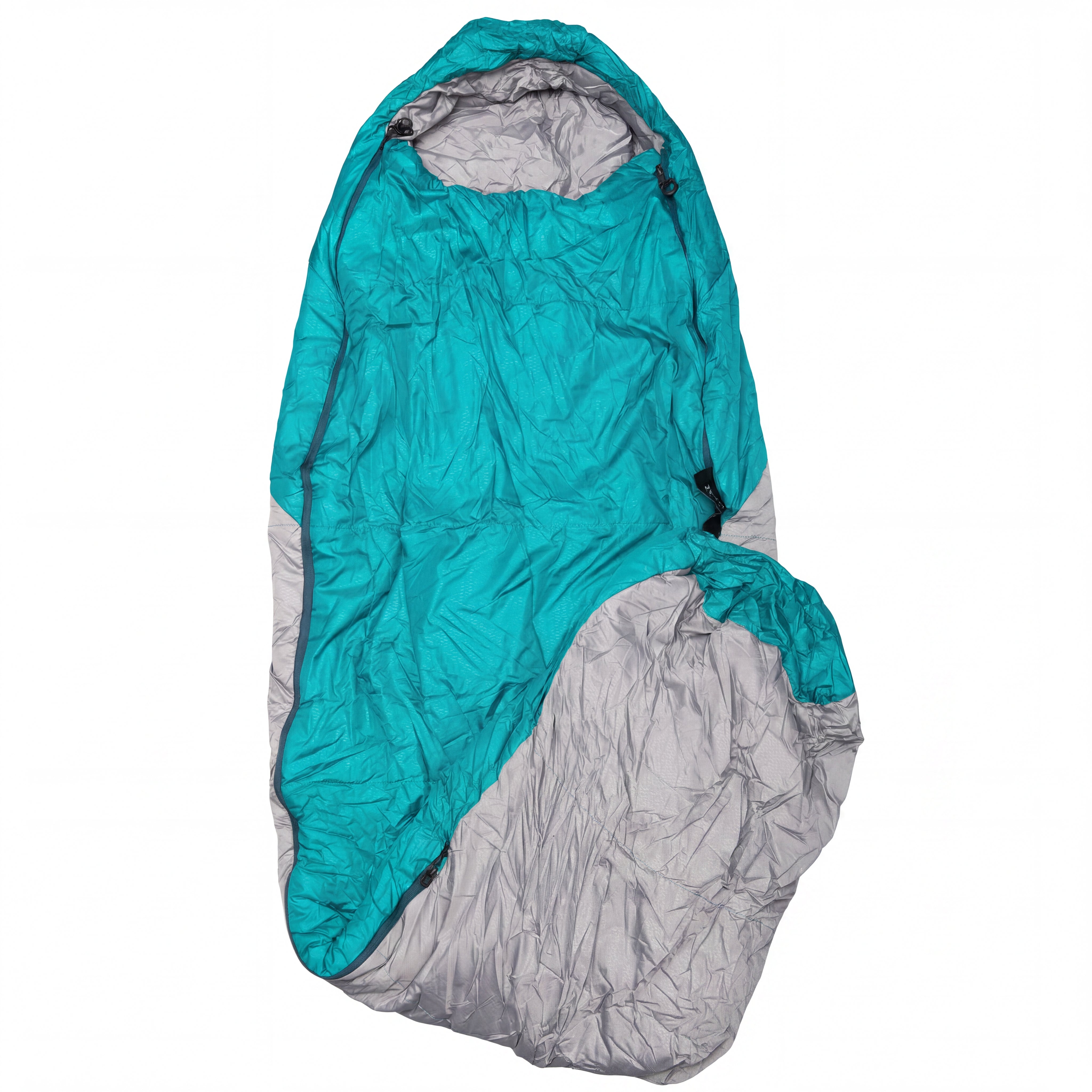 Saco De Dormir Trekking Forclaz MT 500 Verde Água / Cinza
