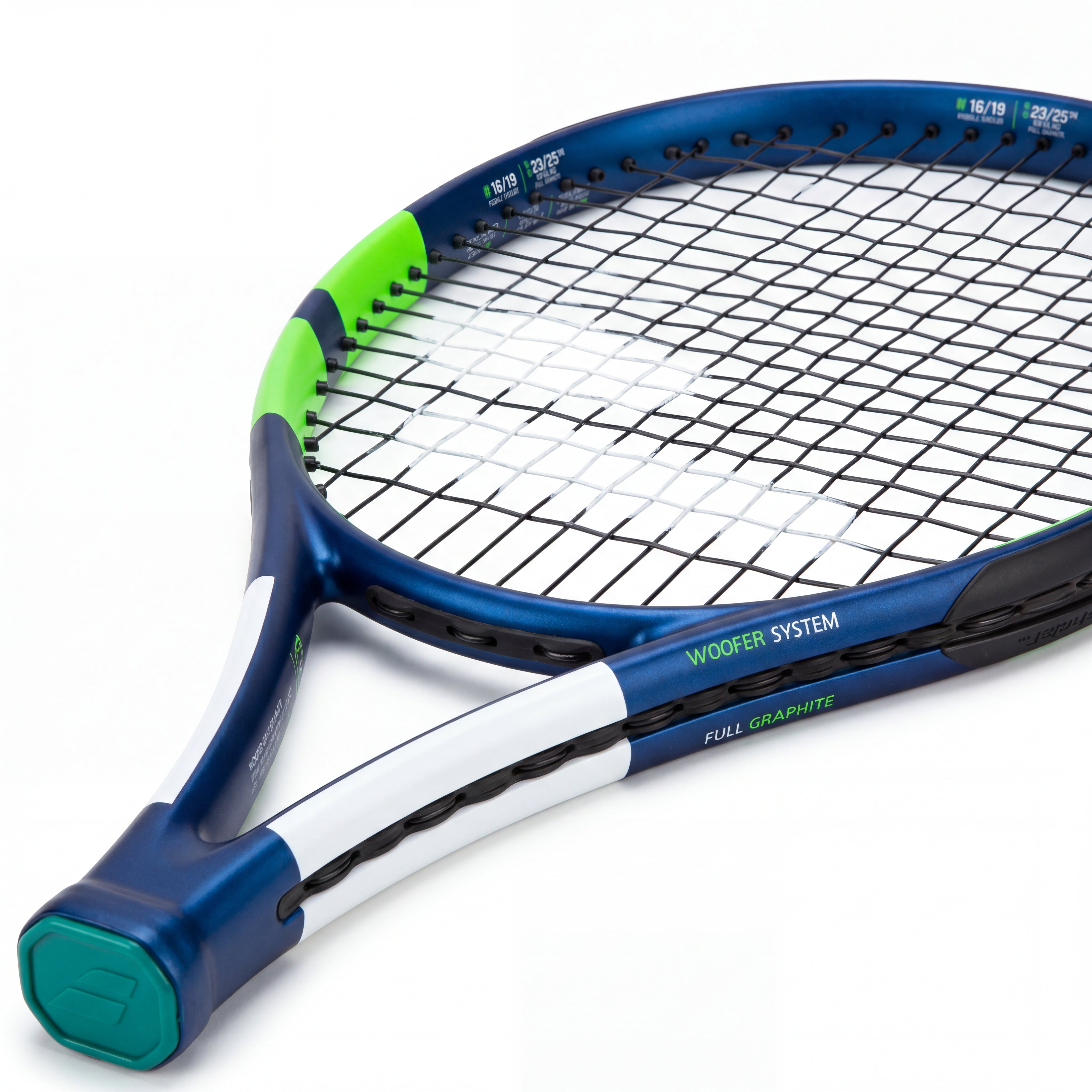 F176 Fernando Senna ----- Raquete Unissex Tênis Babolat Boost Drive Azul, Verde, Branco - Tamanho M (2 4-1/4)