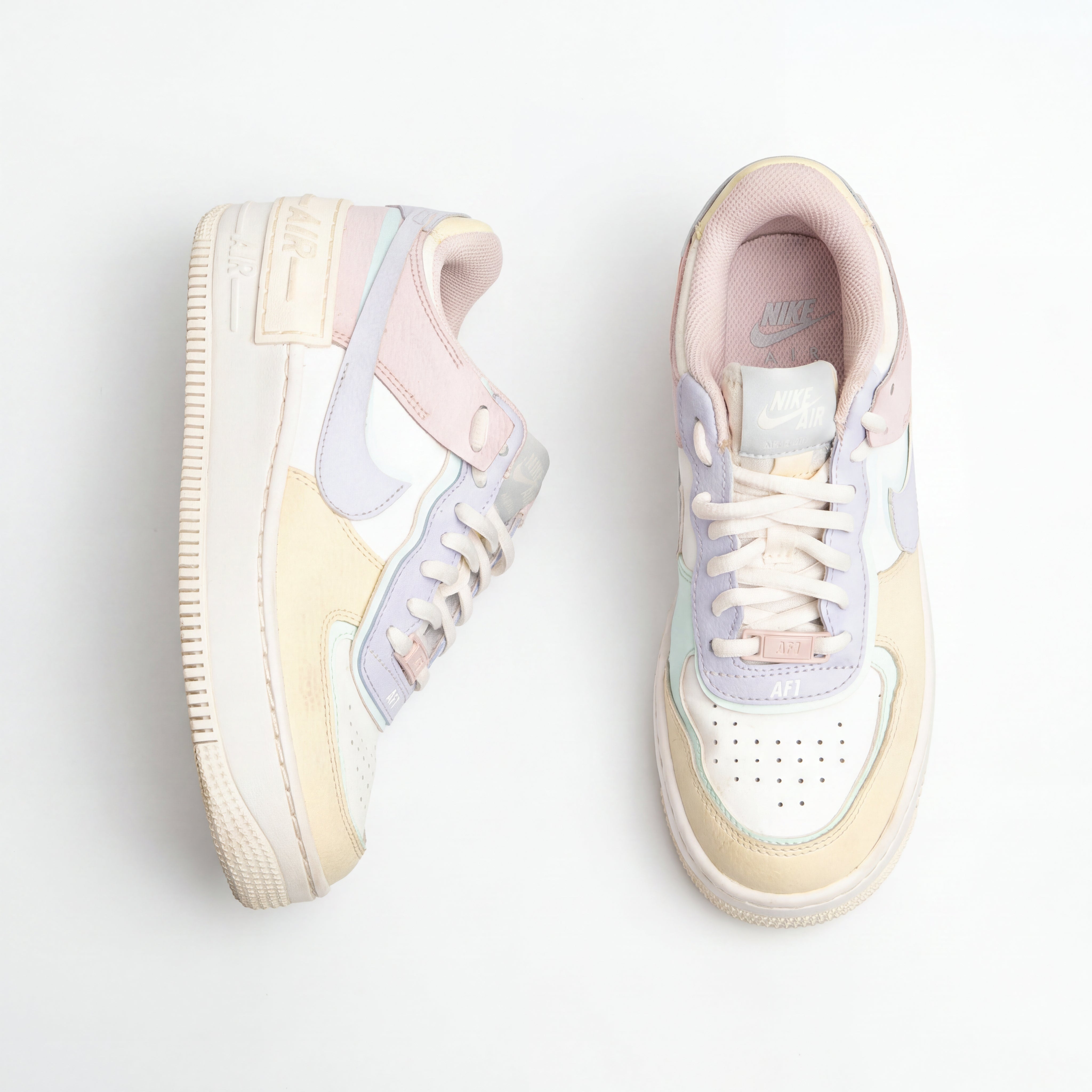 Tênis Feminino Casual Nike Air Force - Shadow Cashmere Lilás e Rosa - Tamanho 35 BR