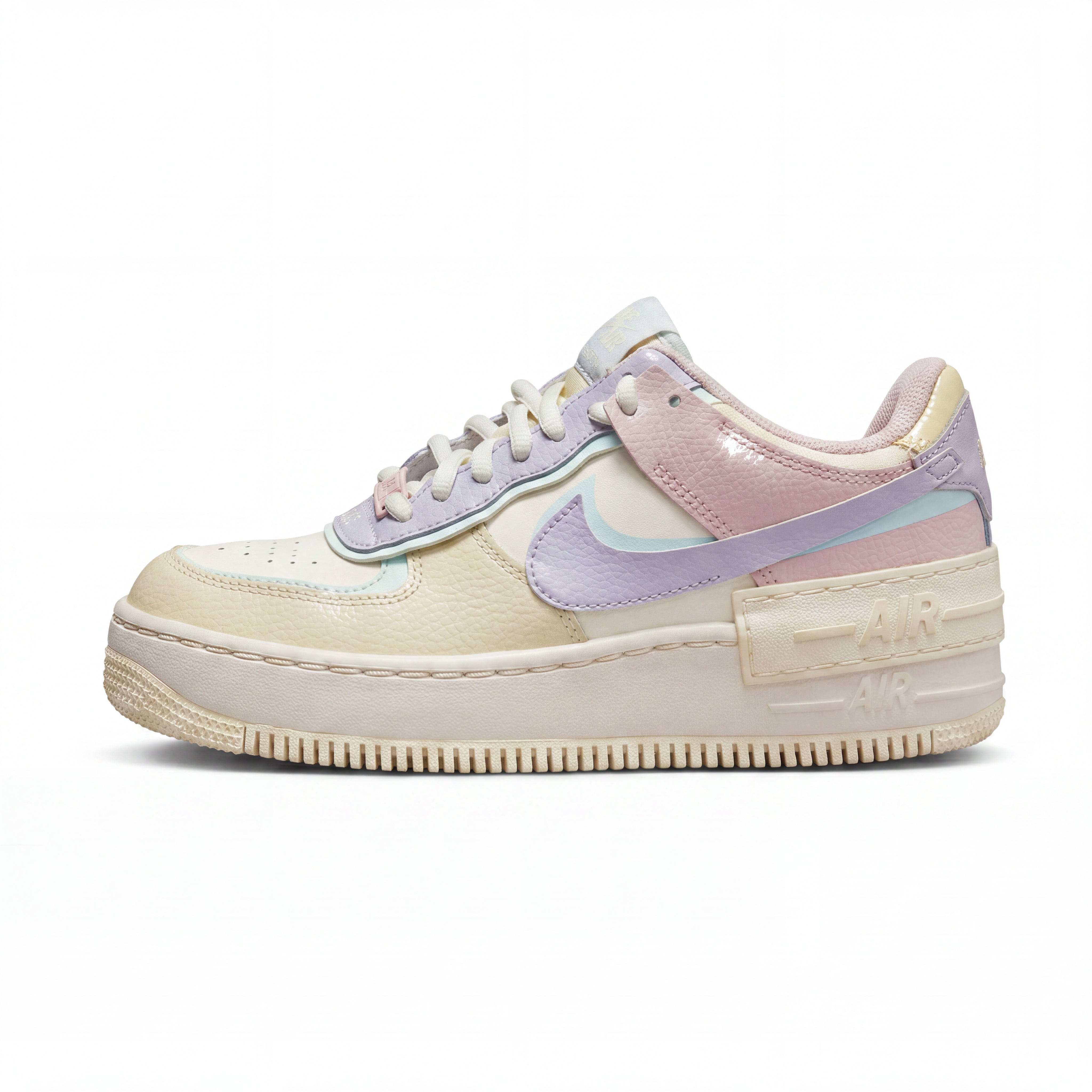 Tênis Feminino Casual Nike Air Force - Shadow Cashmere Lilás e Rosa - Tamanho 35 BR