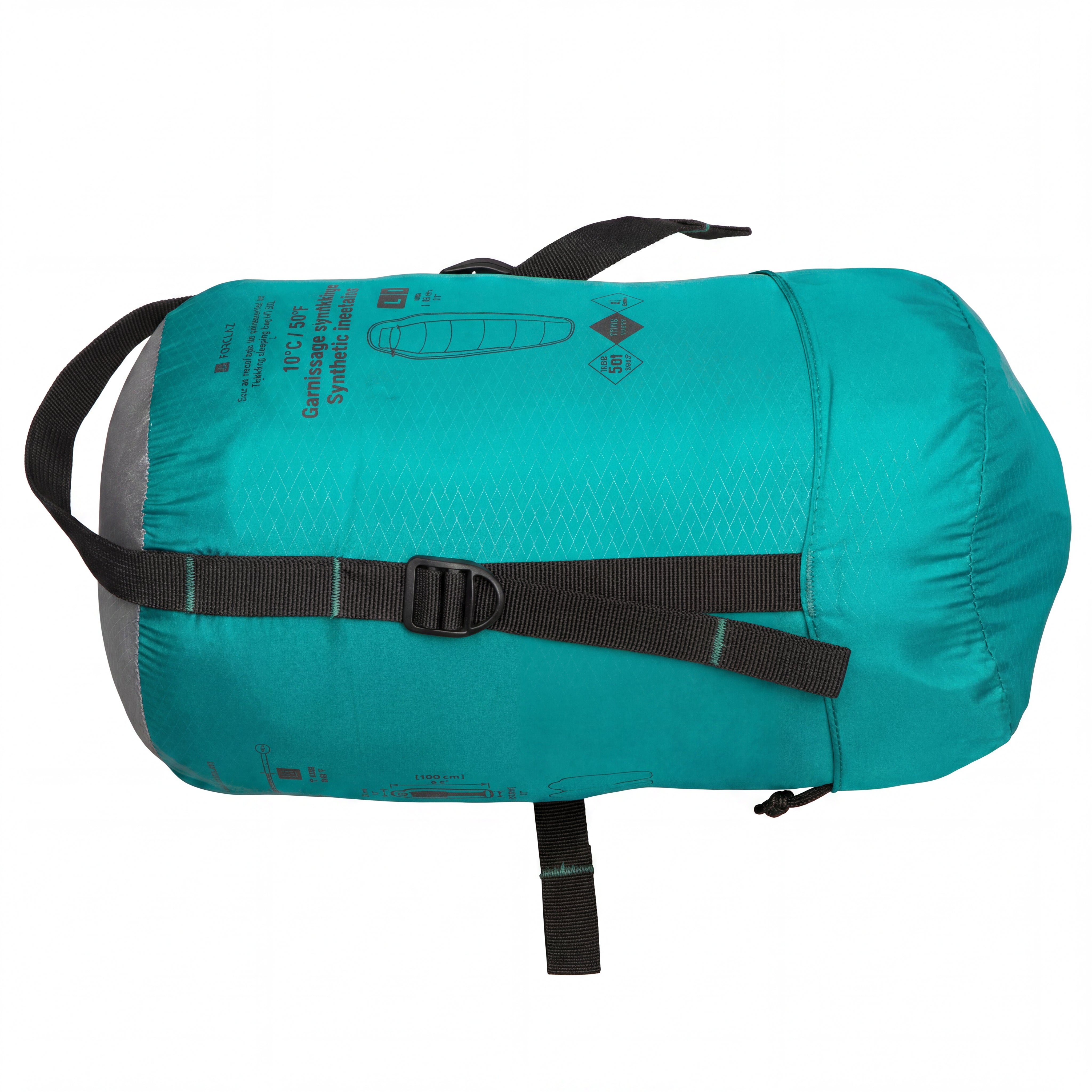 Saco De Dormir Trekking Forclaz MT 500 Verde Água / Cinza