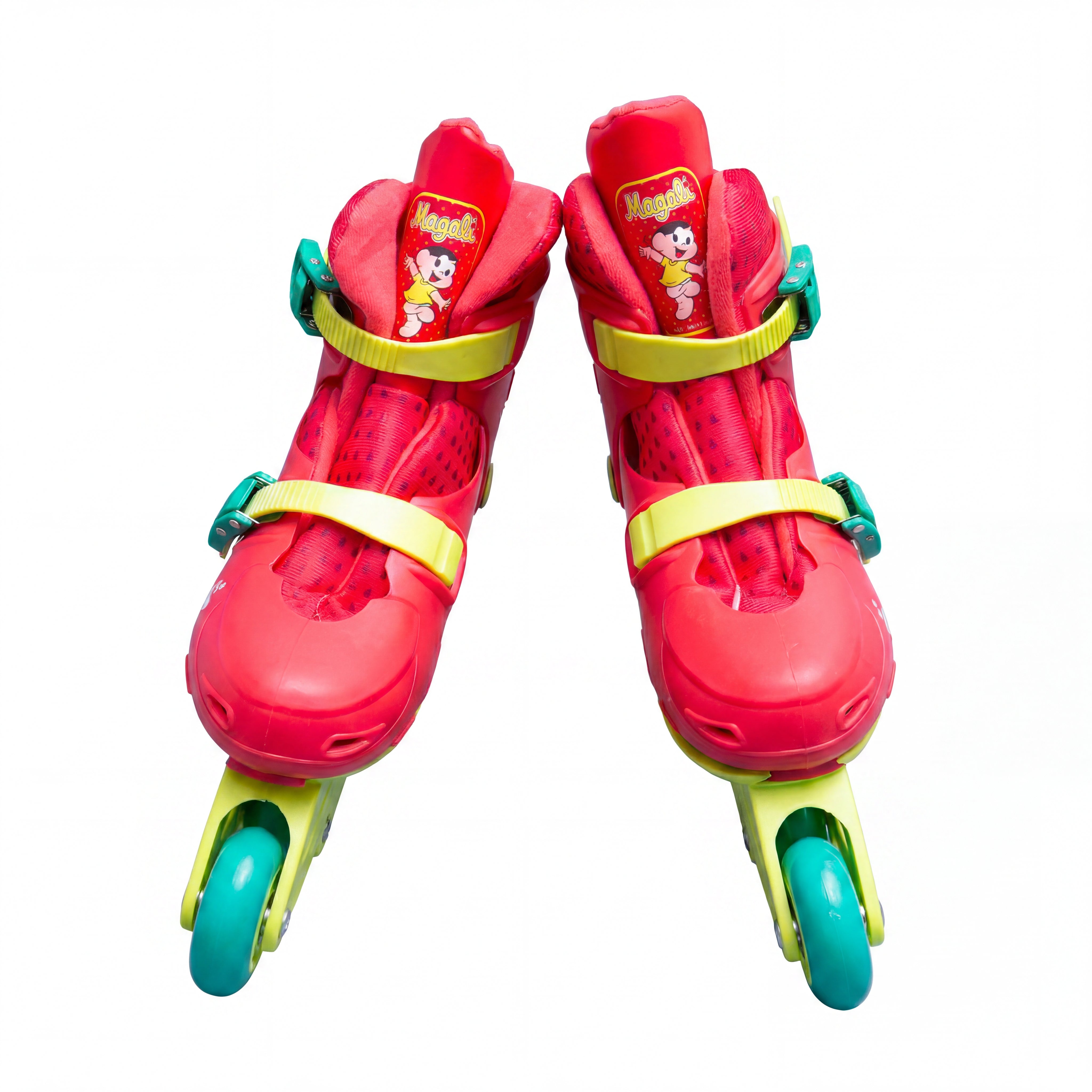 Patins Unissex Patinação Decathlon Magali Amarelo Rosa e Verde ND
