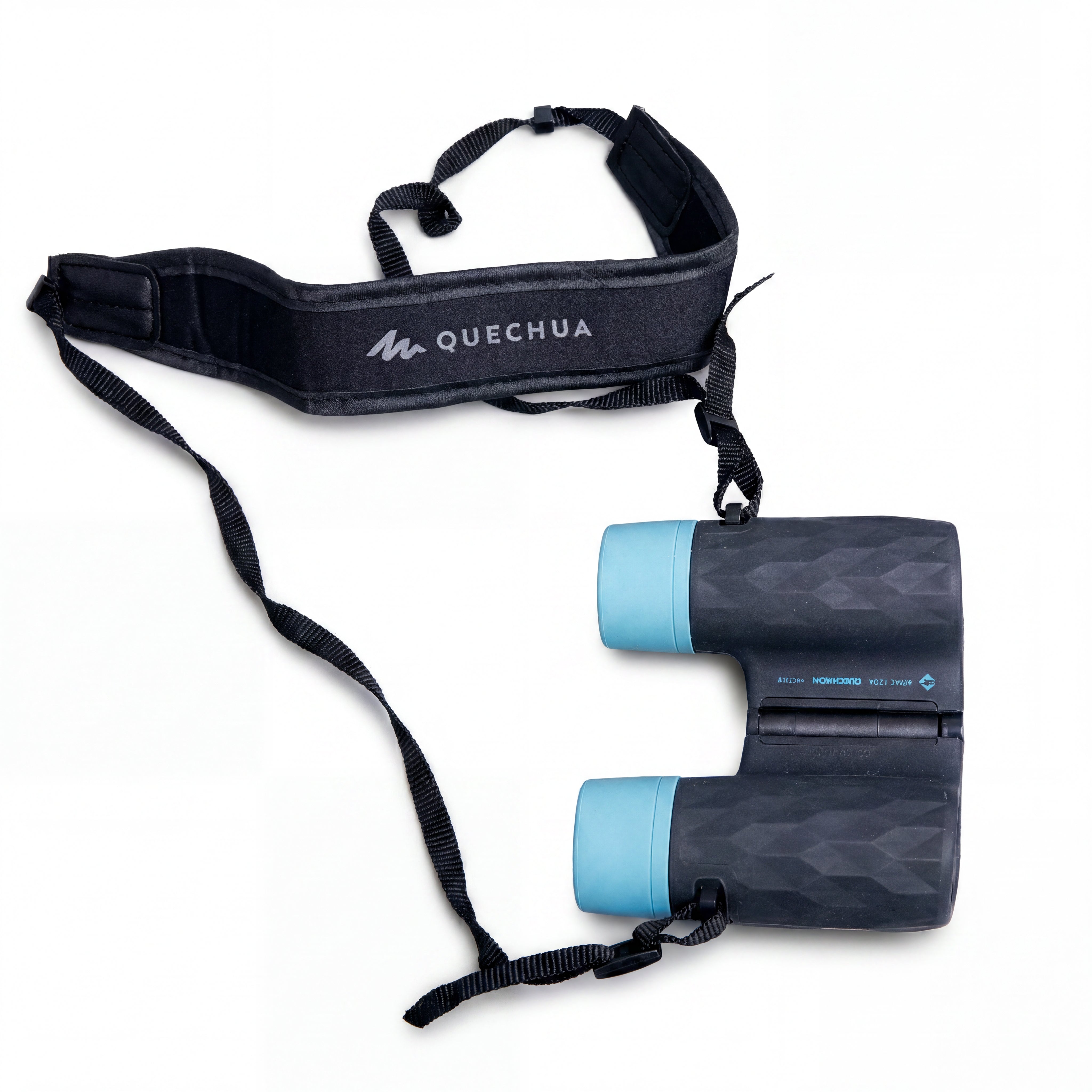 Binóculo Unissex Trekking Quechua 10x25 Preto e azul Estojo