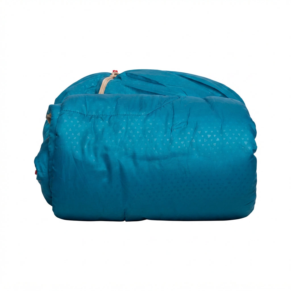 Saco De Dormir Auto Insuflável Trekking Quechua Decathlon Arpenaz 15 Laranja e Azul - foto 7