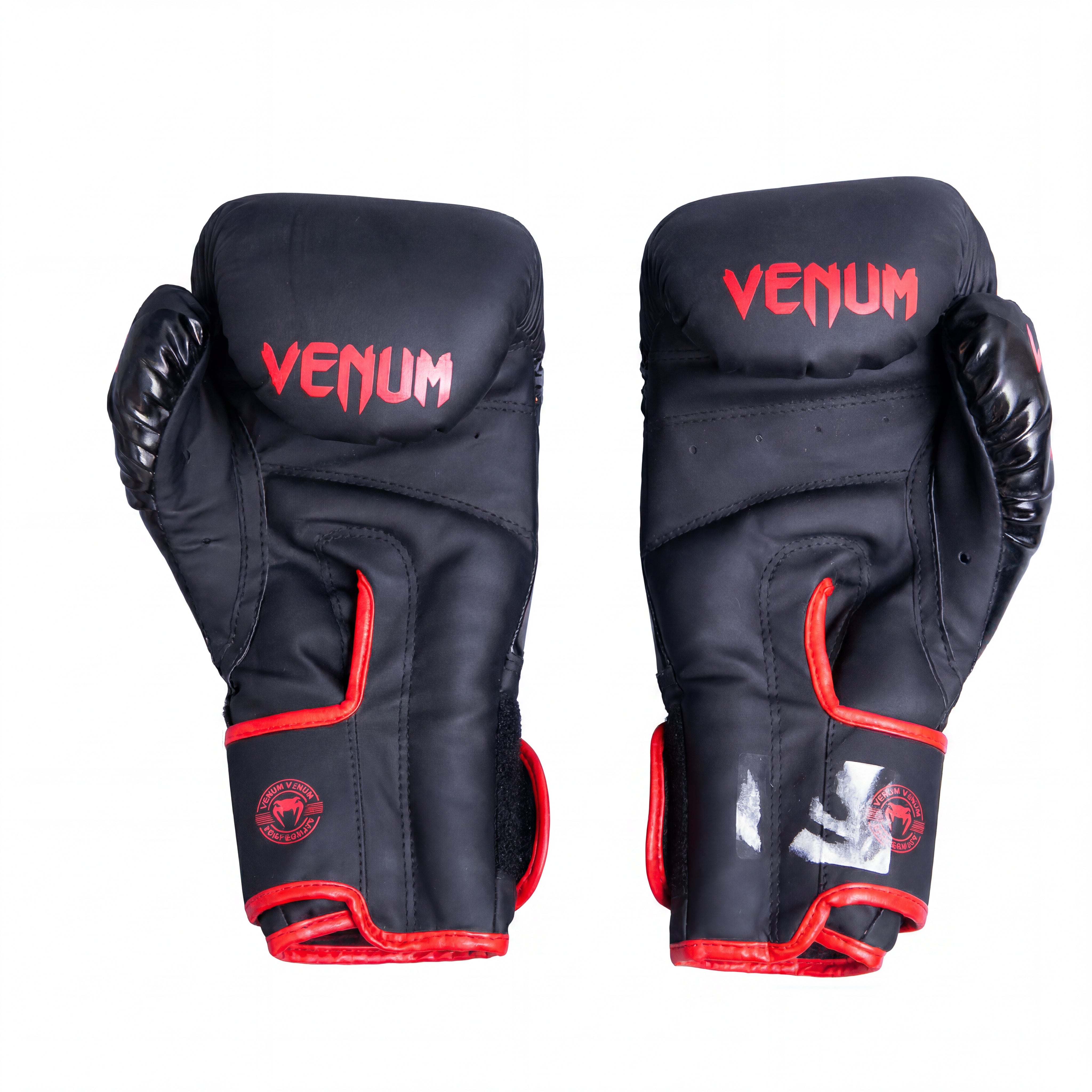 Luvas Boxe Unissex Boxe Venum Preta e Vermelha - 14 OZ