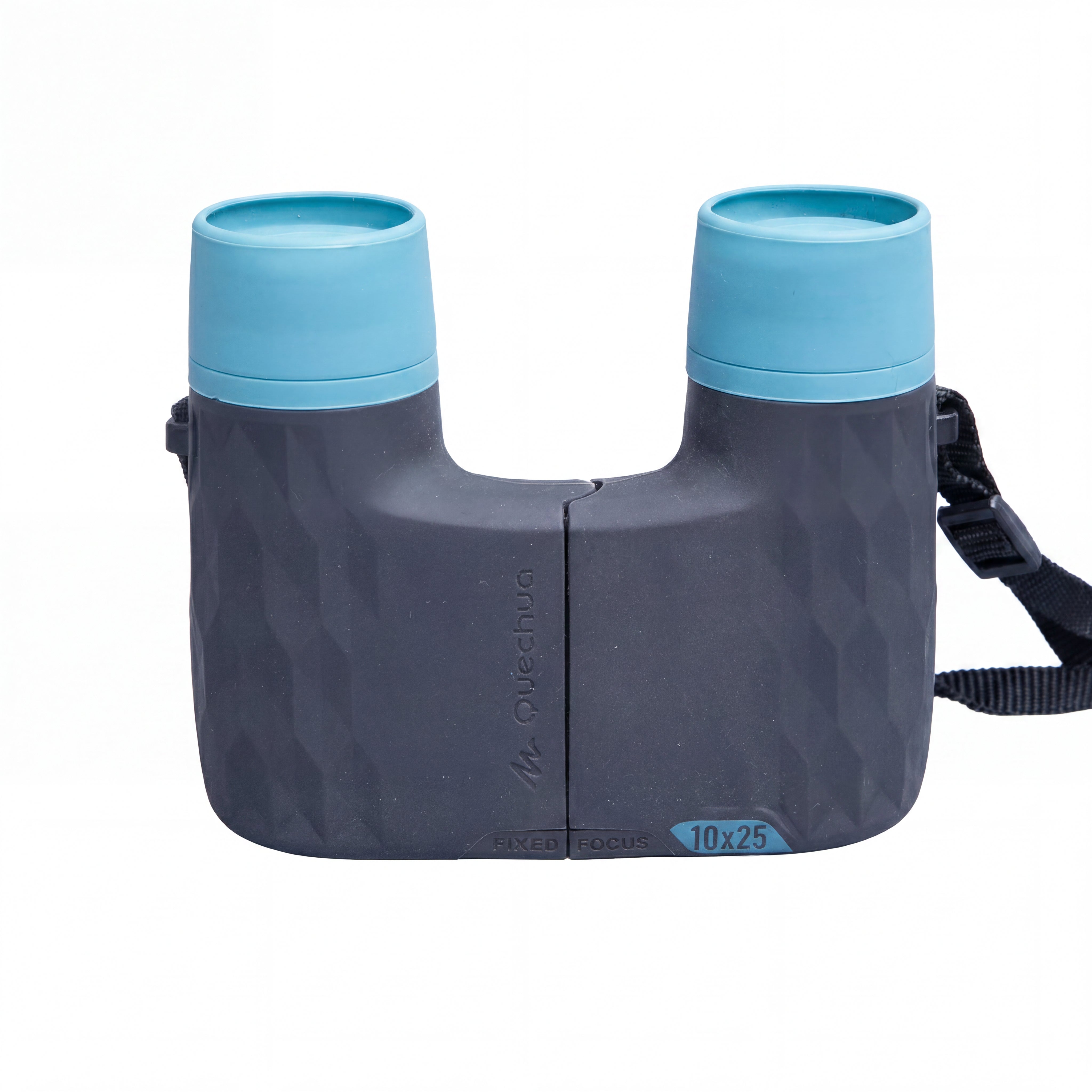 Binóculo Unissex Trekking Quechua 10x25 Preto e azul Estojo