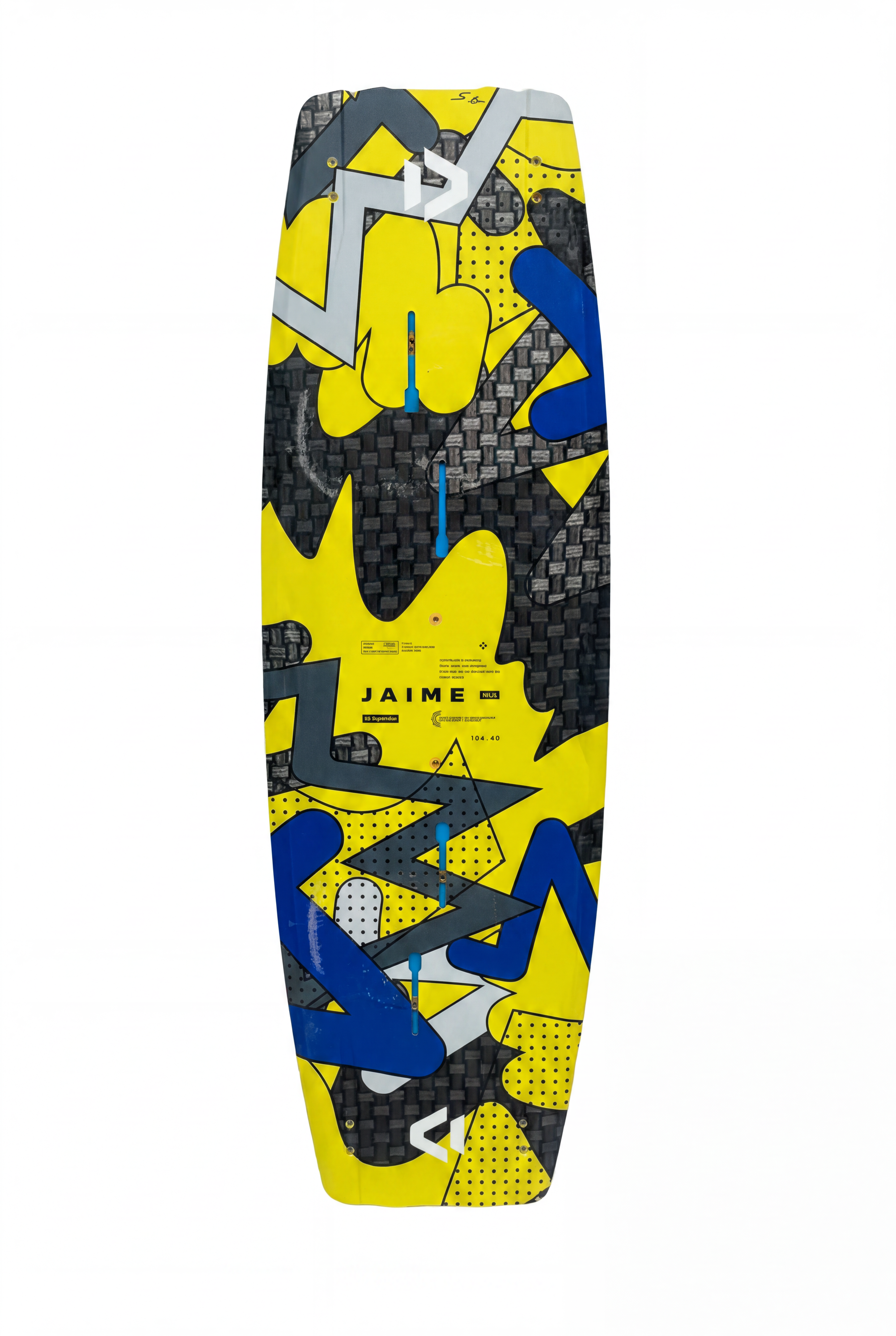 Prancha Kitesurf Duotone Jaime SLS 2024 Amarela, Cinza E Azul - Tamanho 139cm