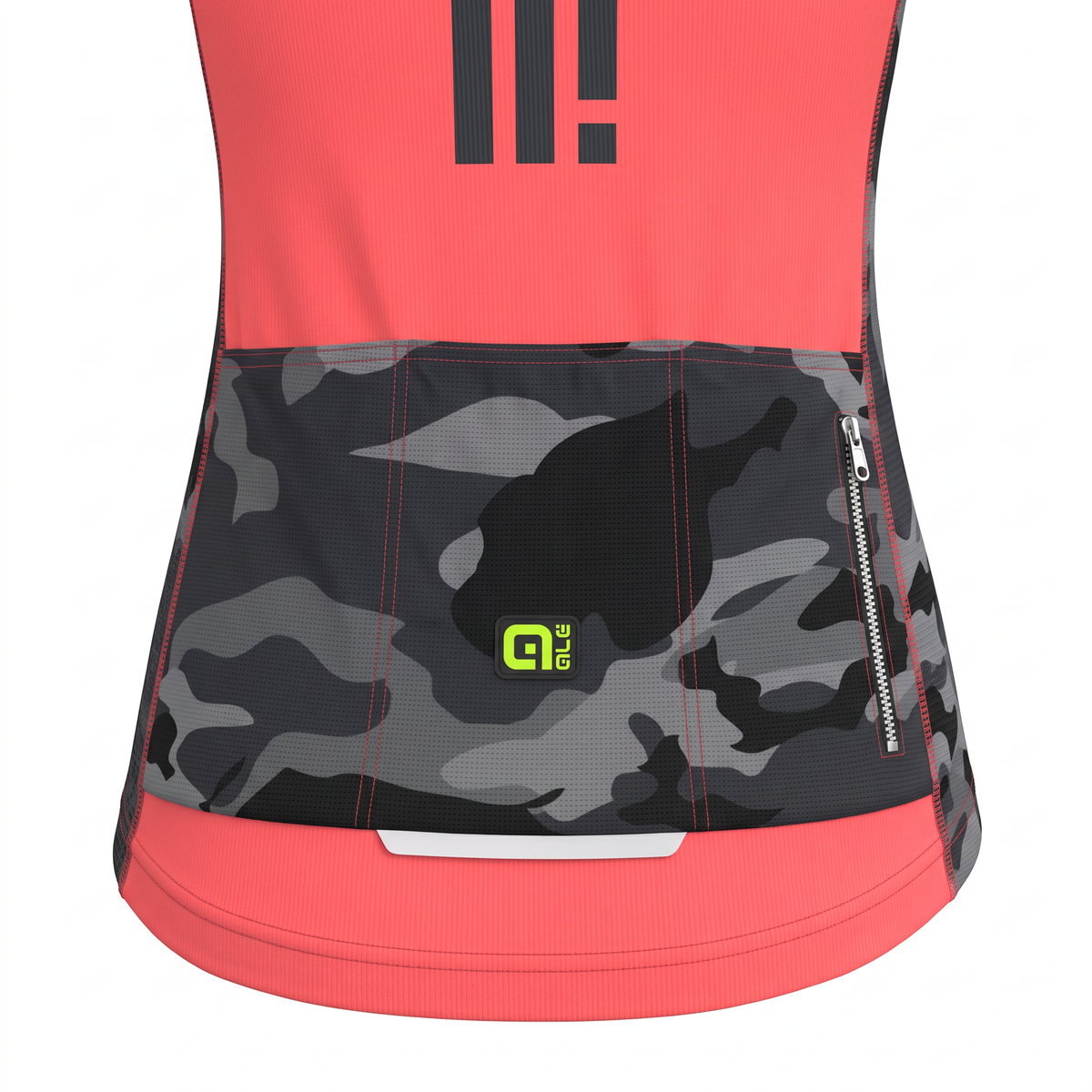 Jersey Feminina Alé Cycling Coral e Verde Camuflado - Tamanho S