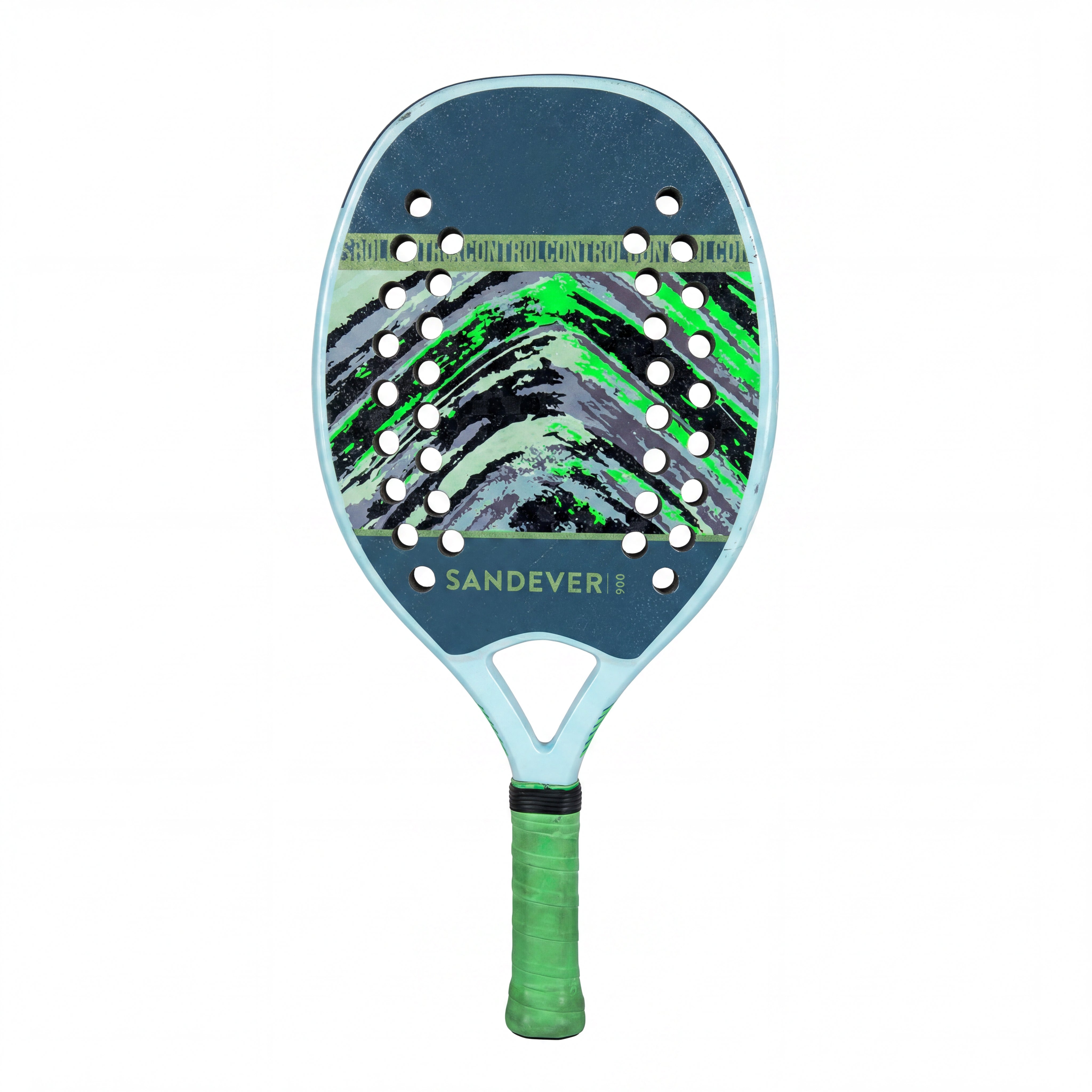 Raquete Unissex Beach Tennis Sandever Decathlon 900 Control - Verde, Azul, Preto