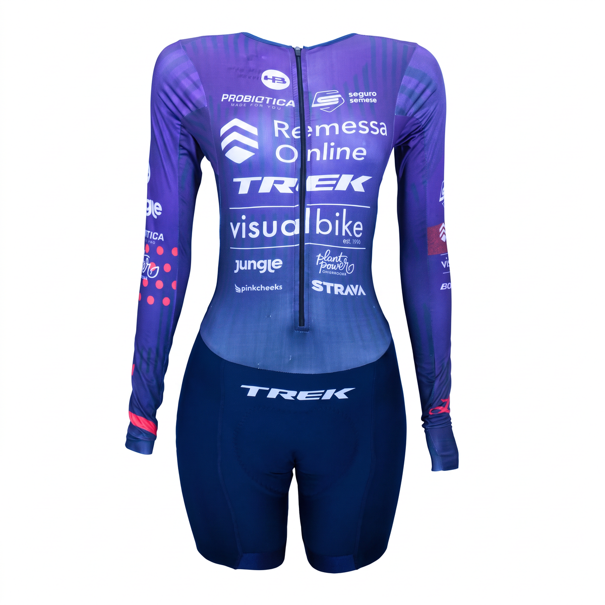 Macaquinho Feminino Trek Visual Bike Roxo, Azul e Vermelho