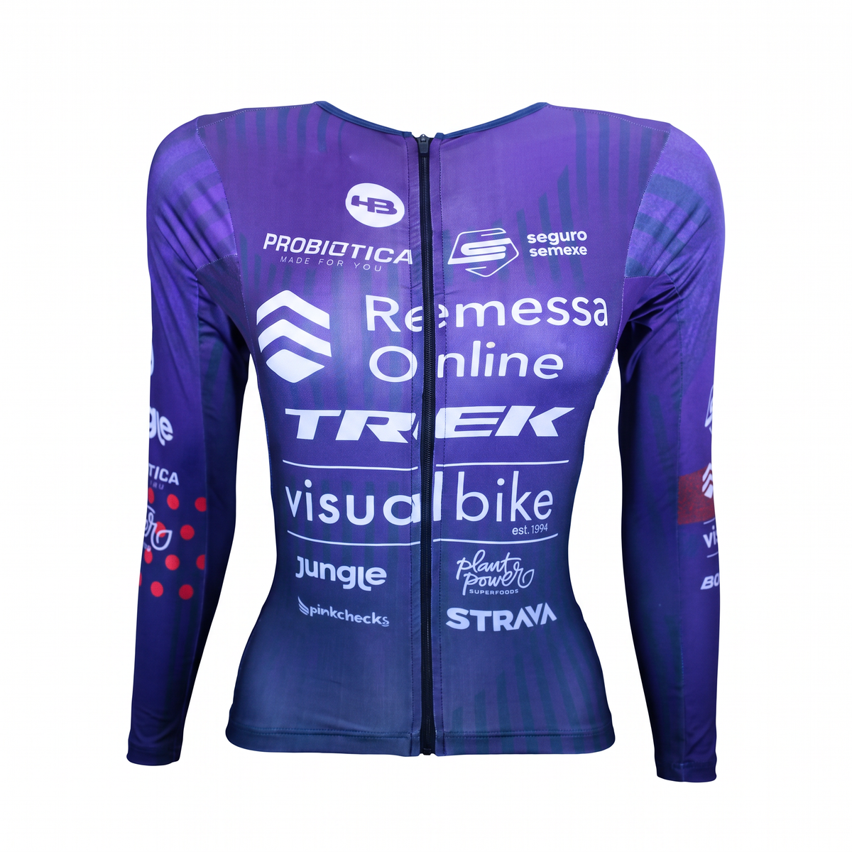 Macaquinho Feminino Trek Visual Bike Roxo, Azul e Vermelho