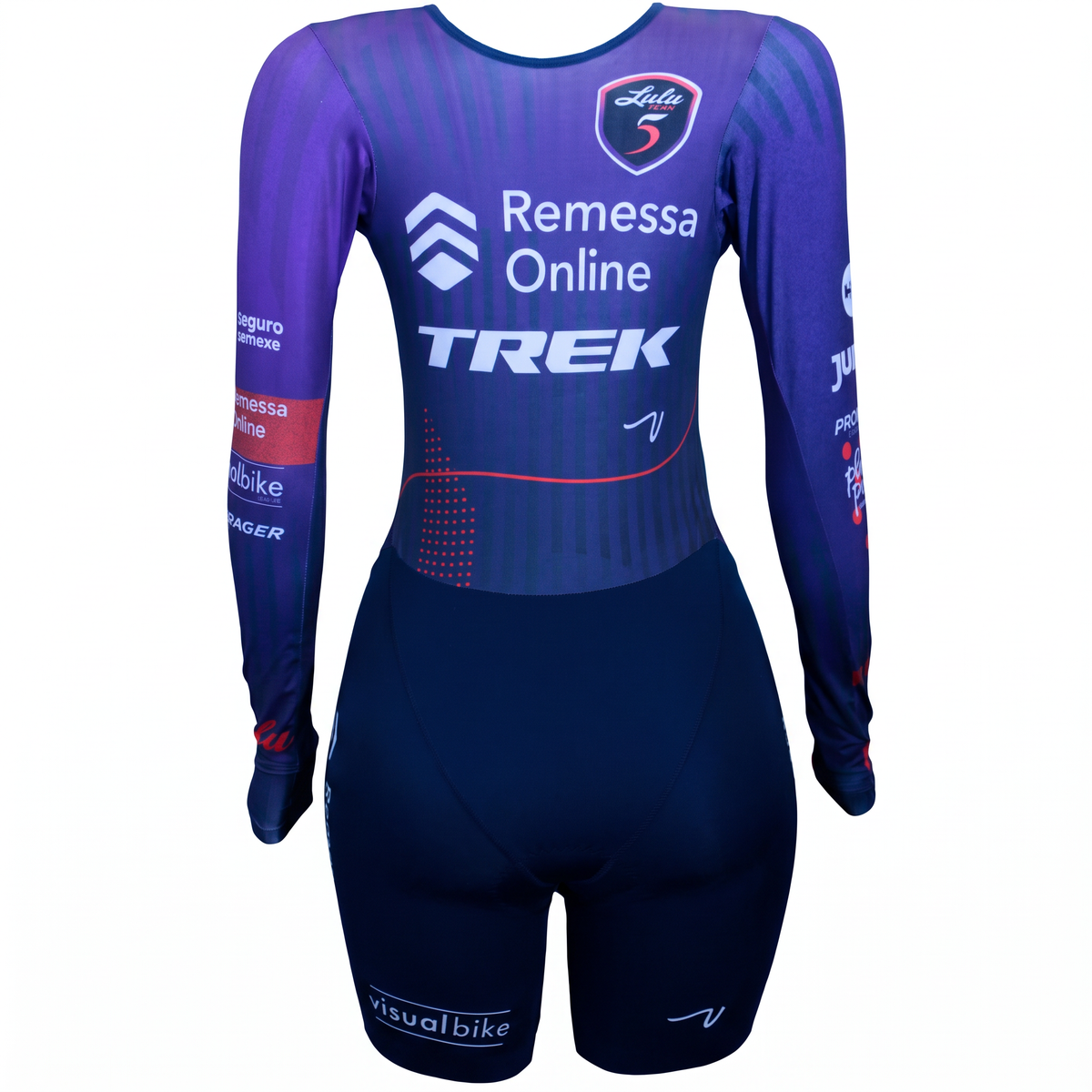 Macaquinho Feminino Trek Visual Bike Roxo, Azul e Vermelho
