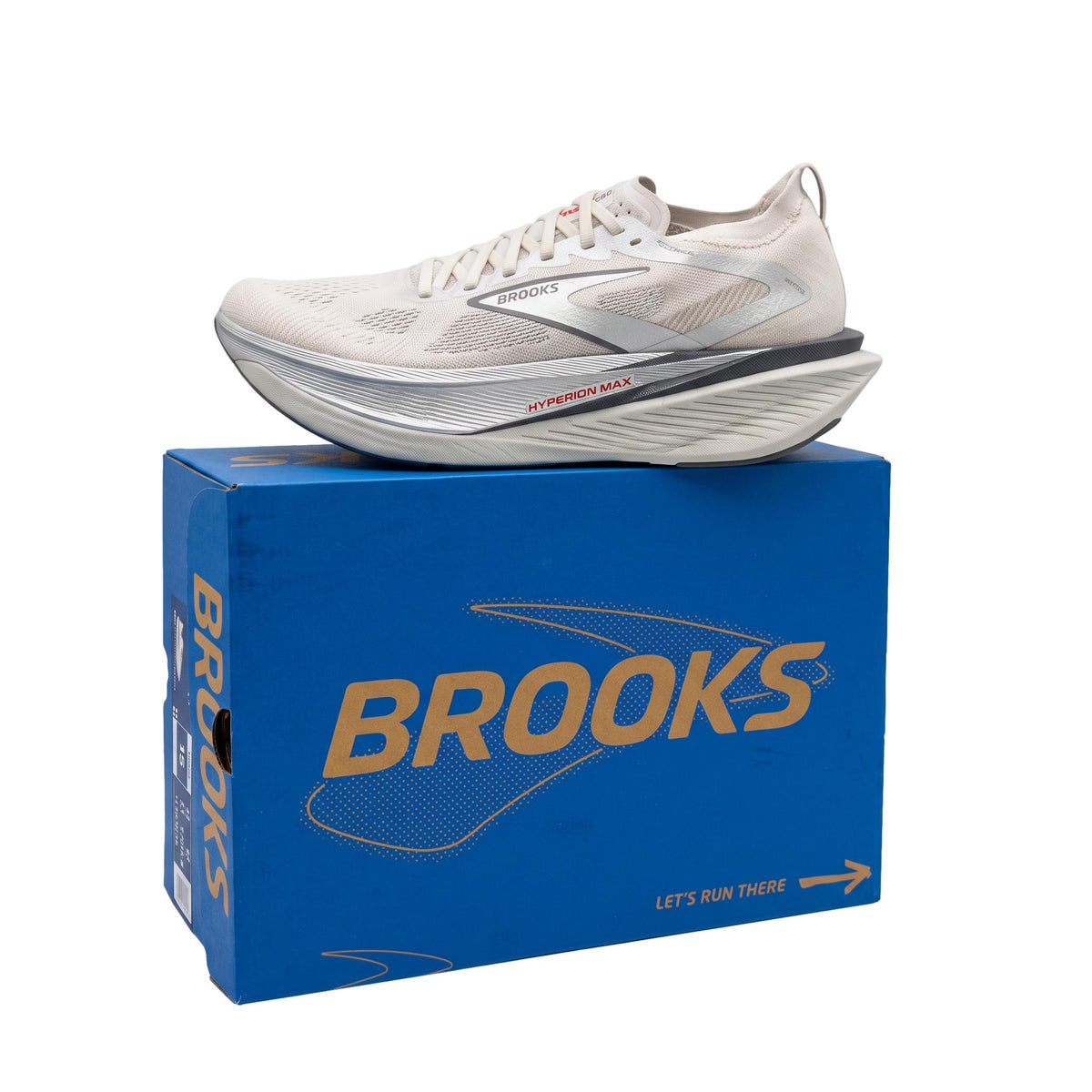 Tênis Brooks Hyperion Max 3 Cinza e Prata - Tamanho EU 46 / BR 44