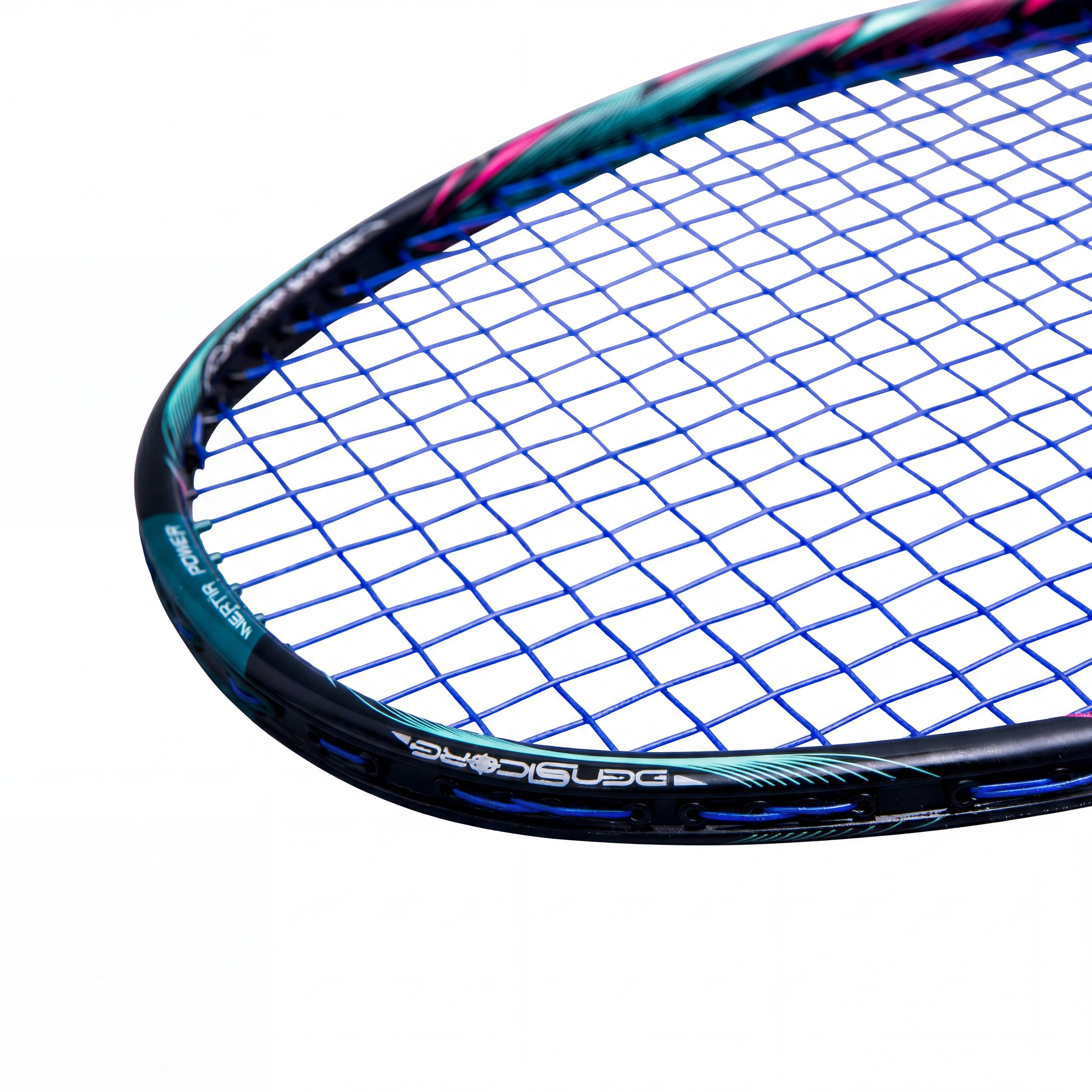 Raquete Unissex Badminton Perfly (Decathlon) Perform BR990 Pro Preto / Azul / Rosa