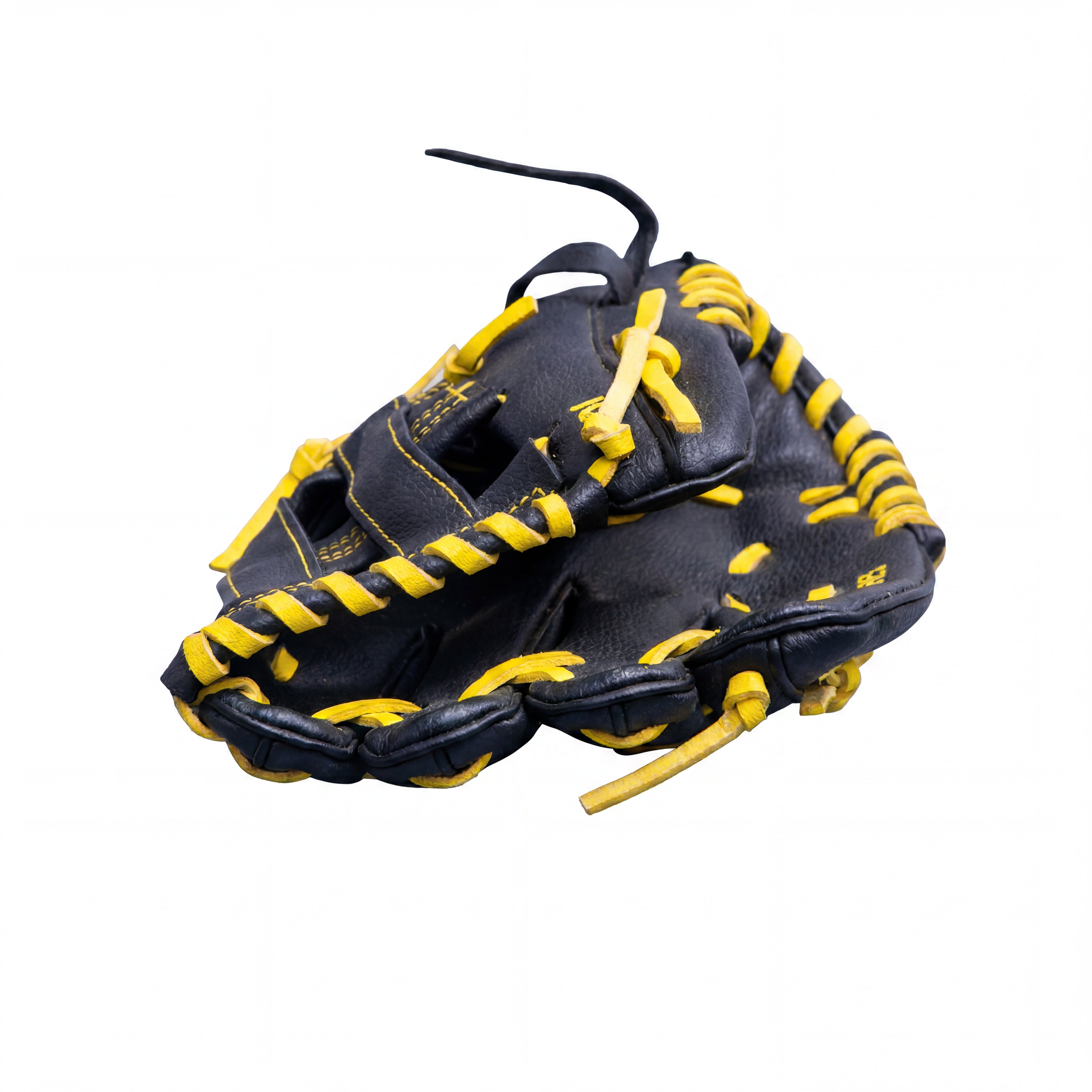 Luva Beisebol Infantil Beisebol Kipsta BA 100 Preto e Amarelo - 24,1 cm