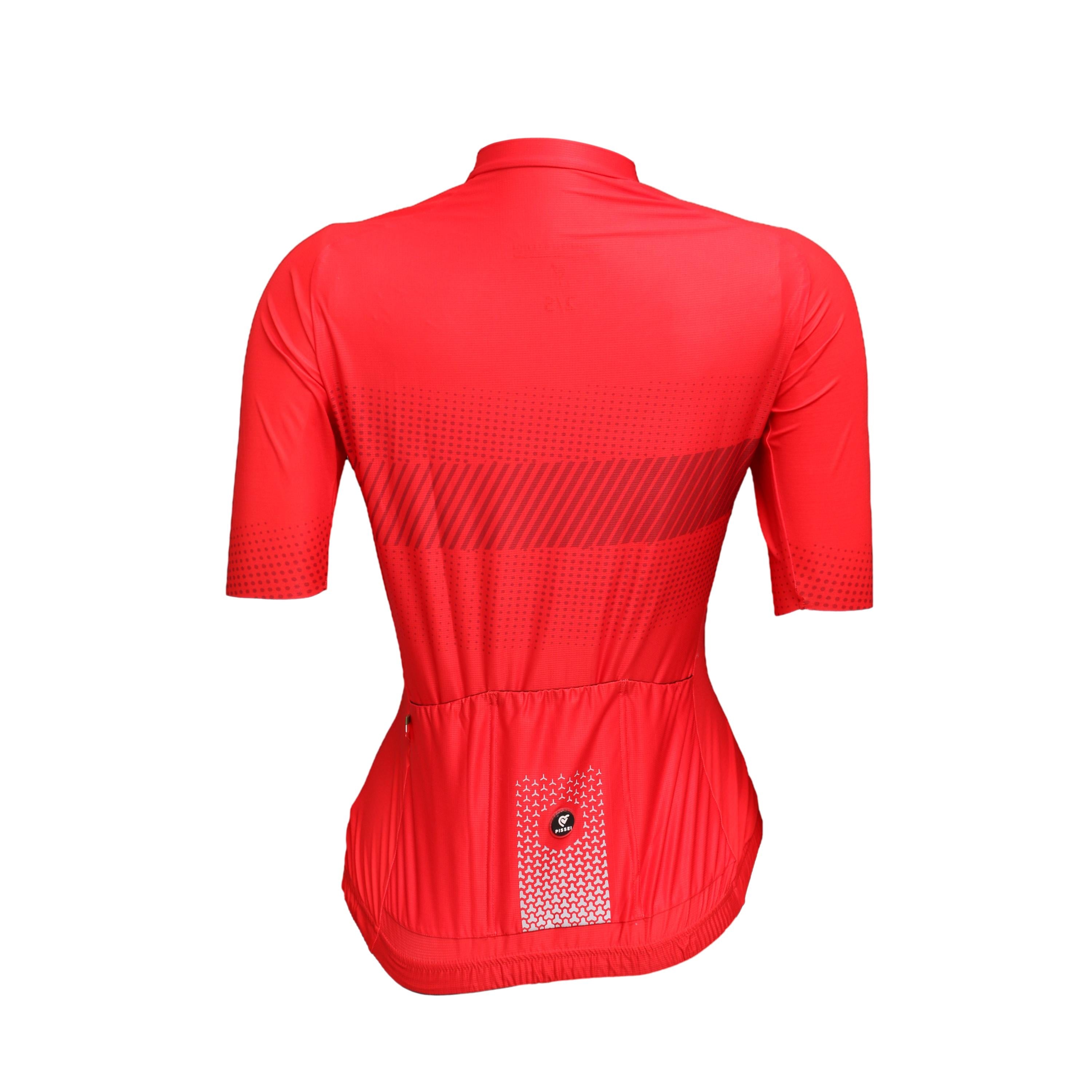 Jersey Unissex Ciclismo Pissei Prima Pelle Sanremo Vermelha - Tamanho XXS