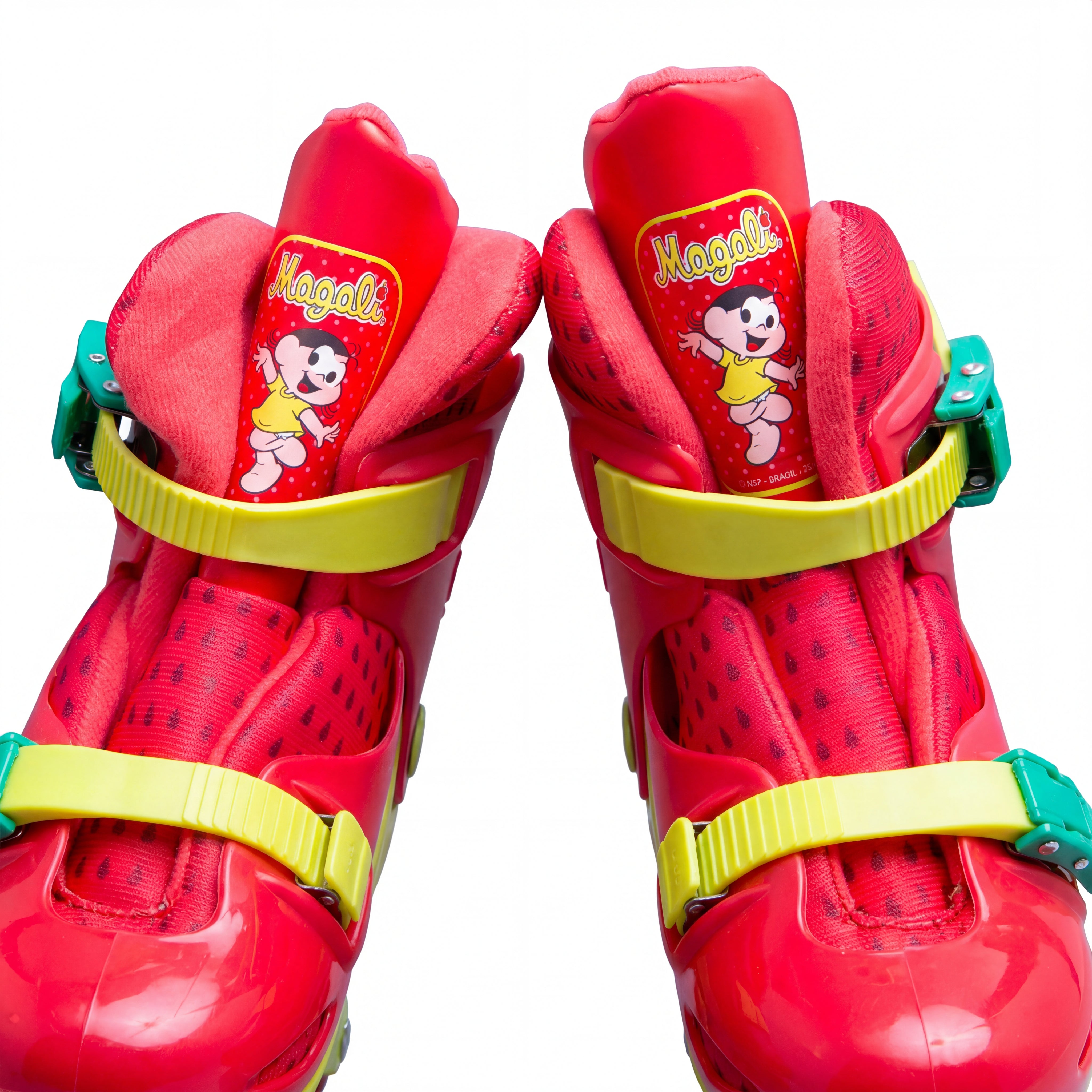 Patins Unissex Patinação Decathlon Magali Amarelo Rosa e Verde ND