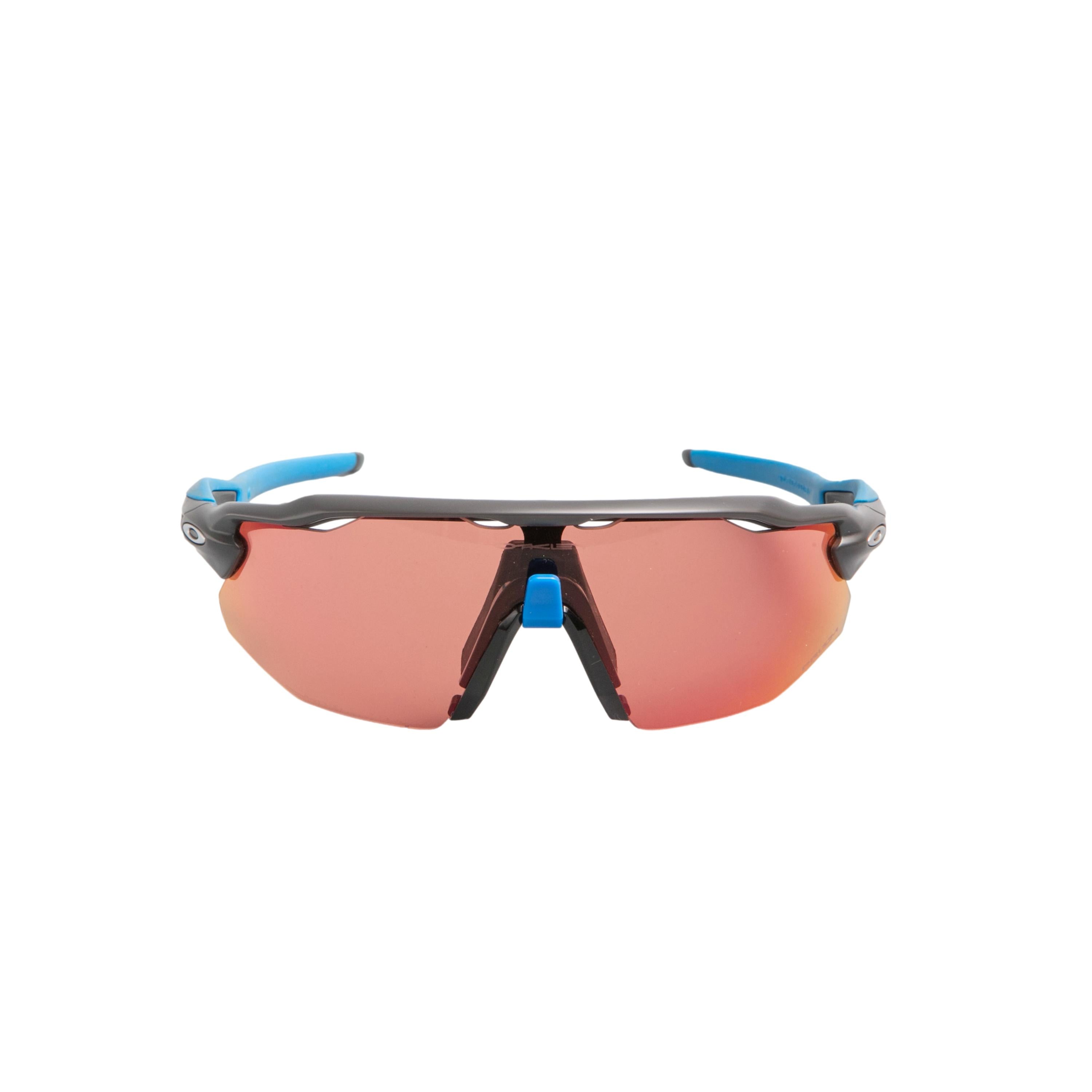Óculos Unissex Ciclismo Oakley Prizm Cinza/Azul Lente Rosa + Case - Tamanho Único