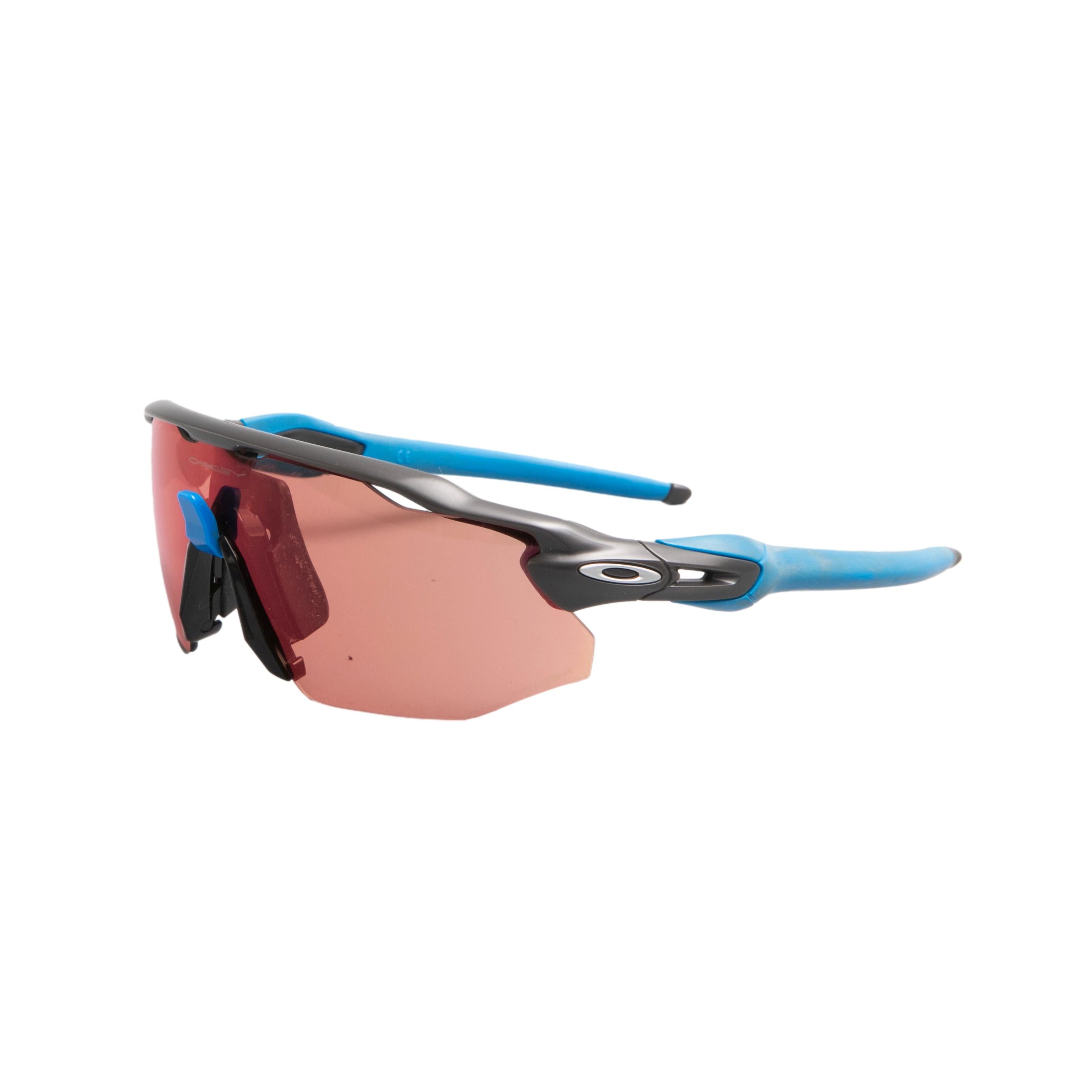 Óculos Unissex Ciclismo Oakley Prizm Cinza/Azul Lente Rosa + Case - Tamanho Único